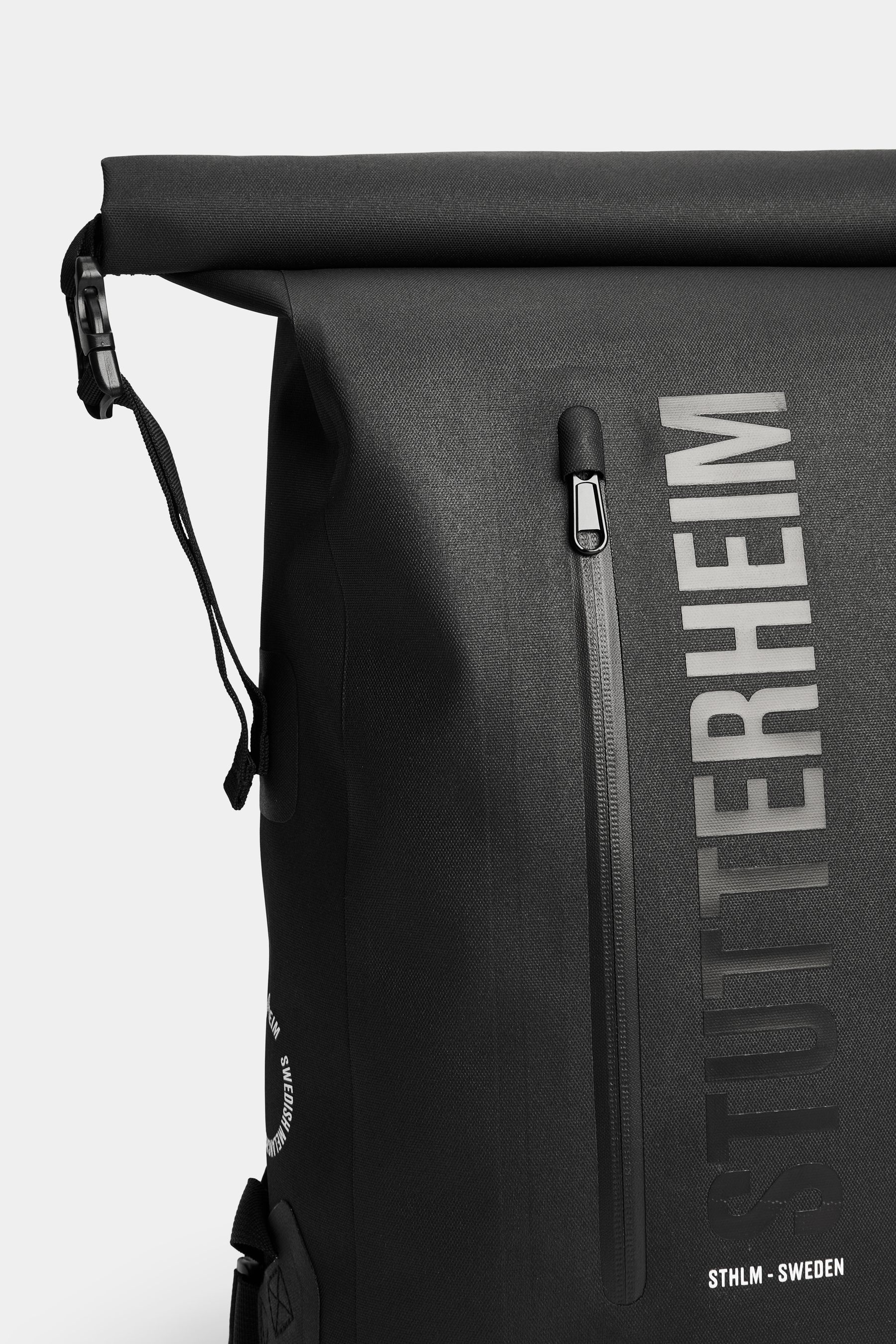 stutterheim rain rolltop 25l backpack black accessories bags backpacks