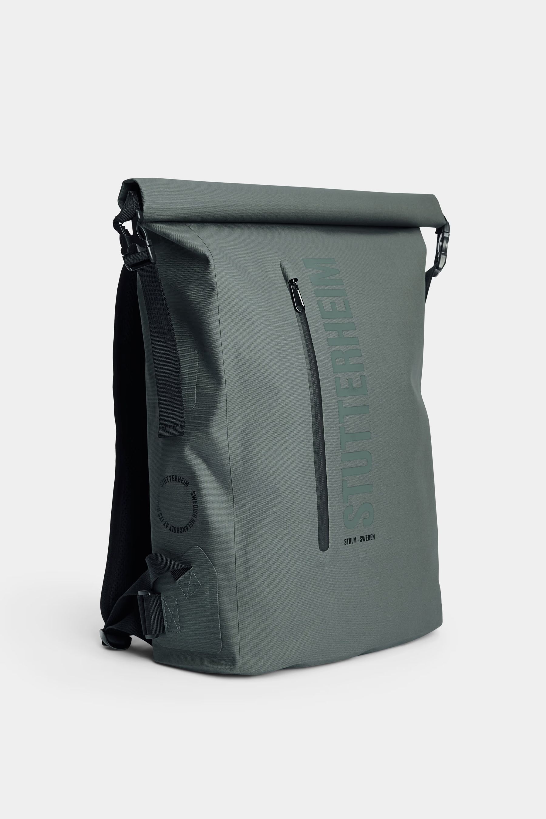 stutterheim rain rolltop 25l backpack green accessories bags backpacks