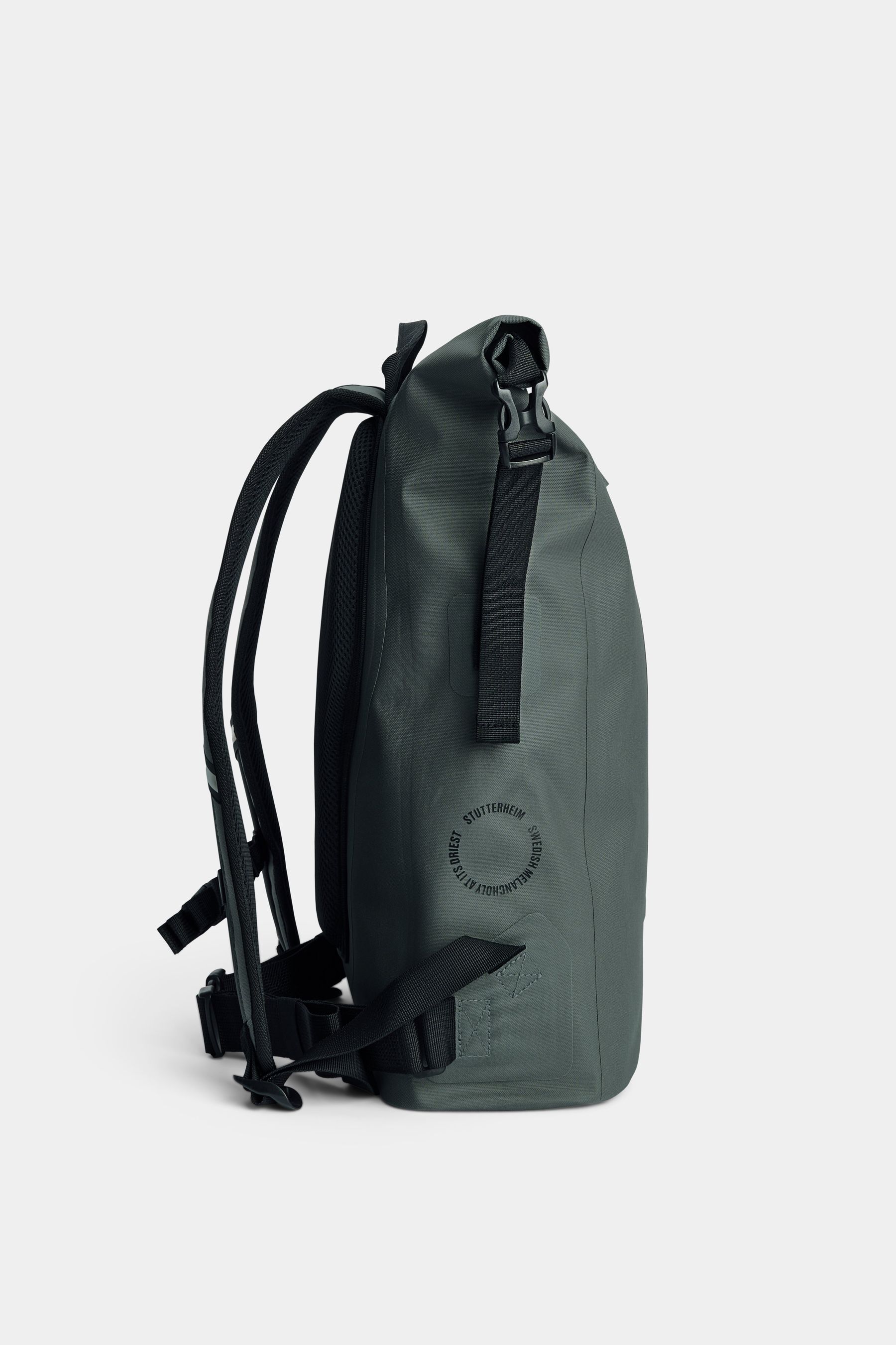 stutterheim rain rolltop 25l backpack green accessories bags backpacks