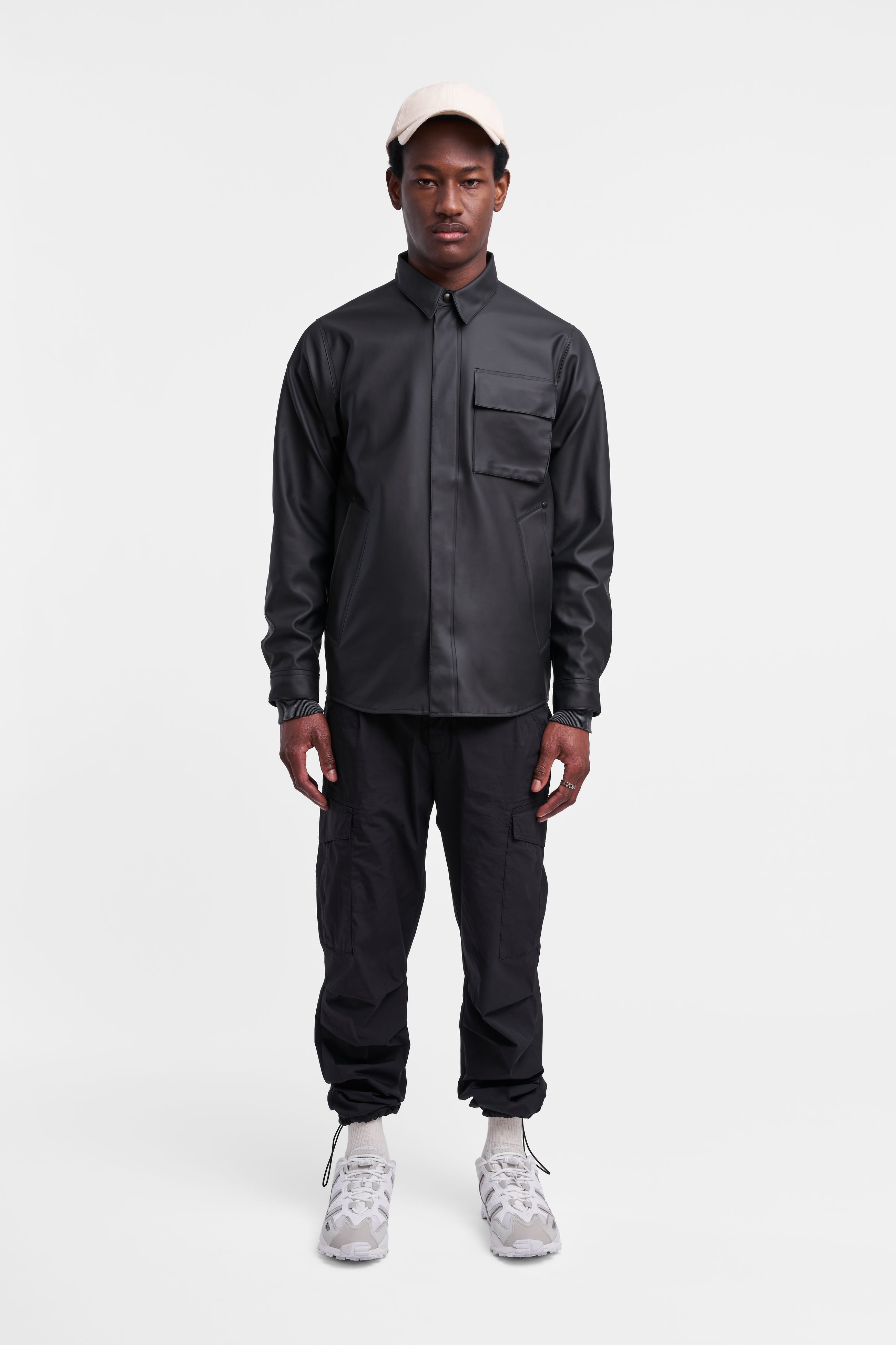 stutterheim ringen overshirt black men jackets overshirts