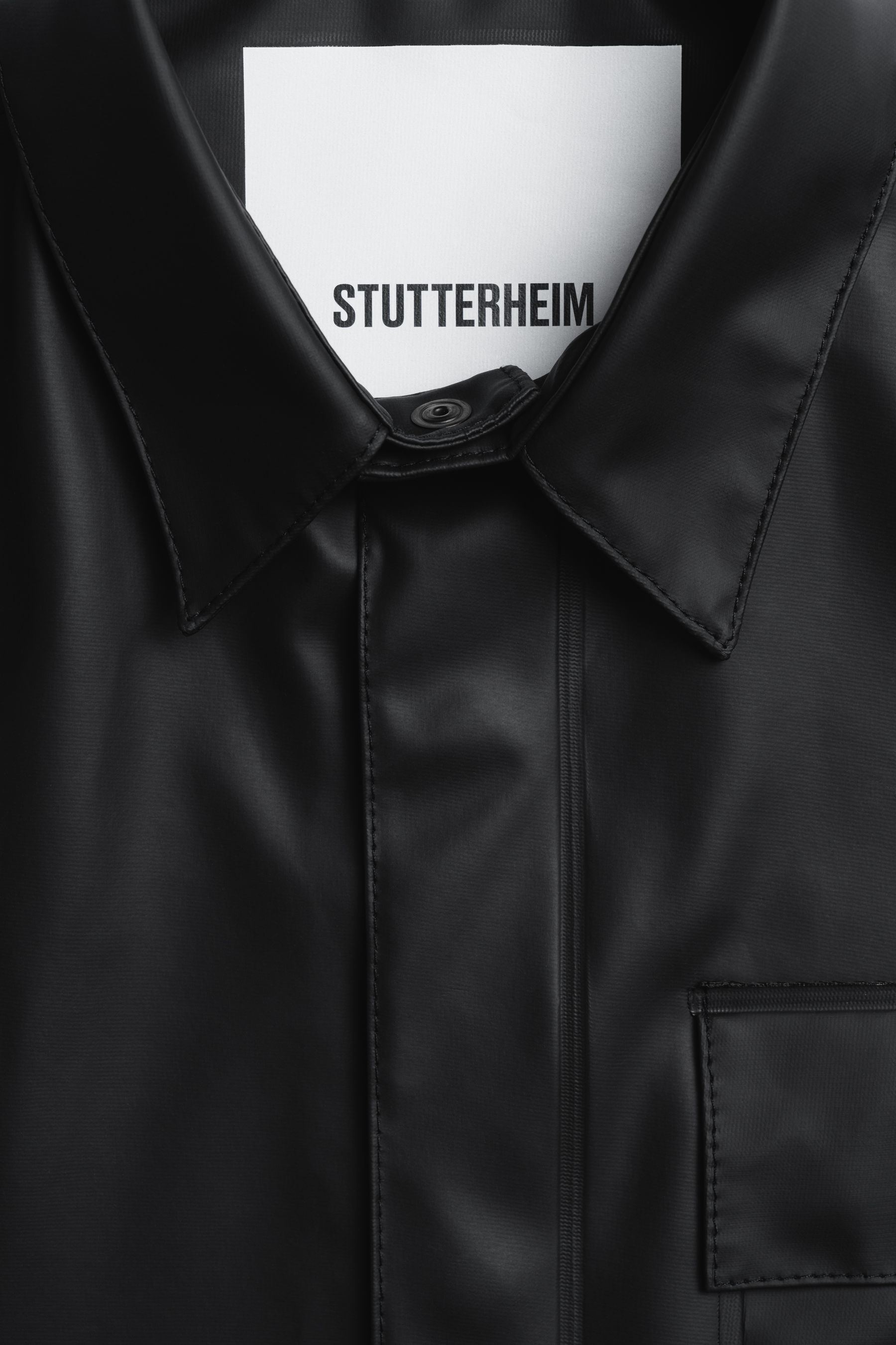 stutterheim ringen overshirt black men jackets overshirts