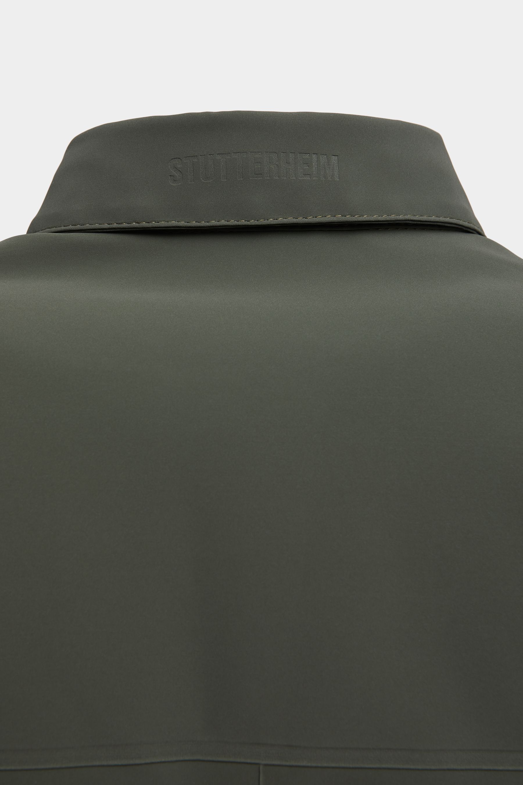 stutterheim ringen matte winter overshirt dark green men jackets overshirts