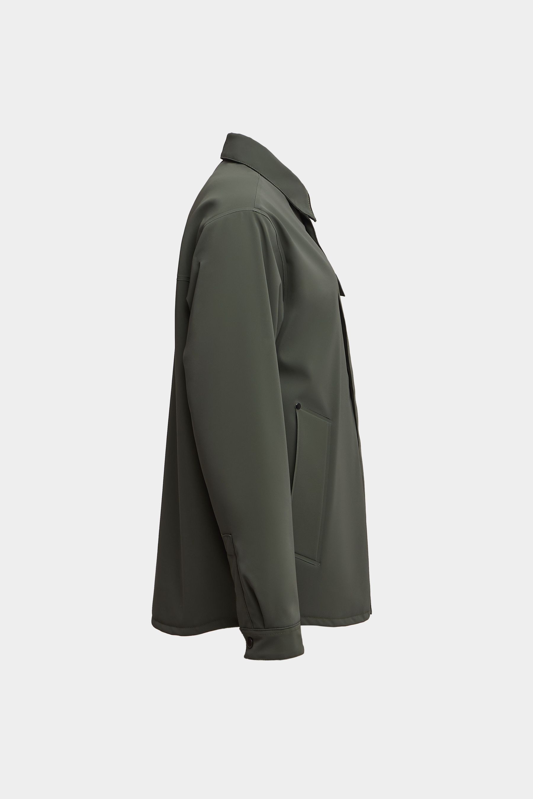 stutterheim ringen matte winter overshirt dark green men jackets overshirts