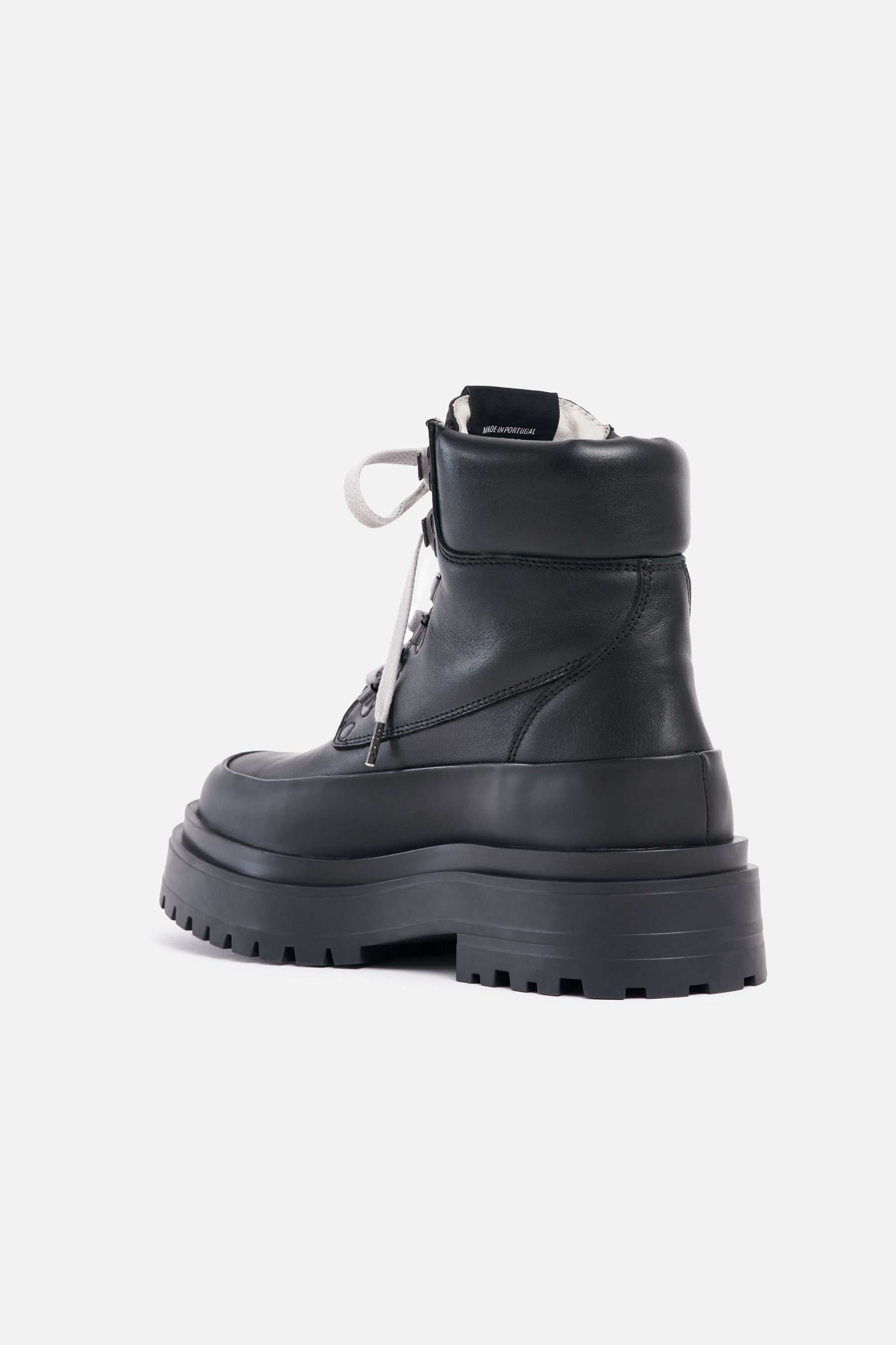 stutterheim road walker leather black footwear lace-up-boots