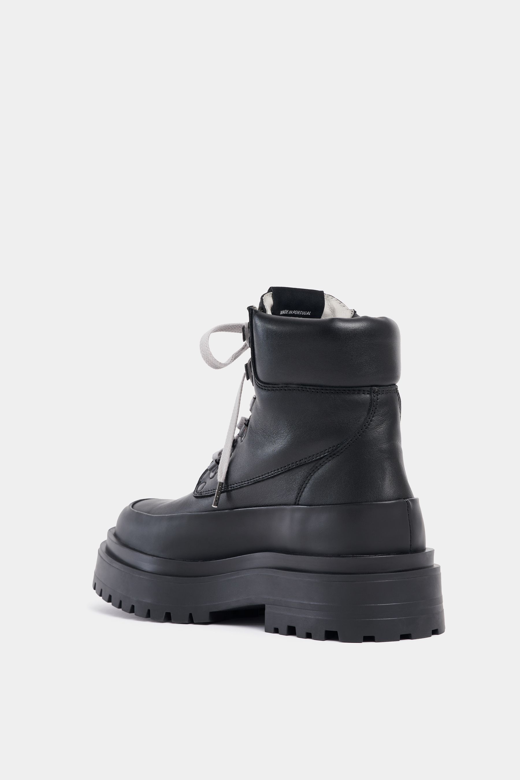stutterheim road walker leather black footwear lace-up-boots