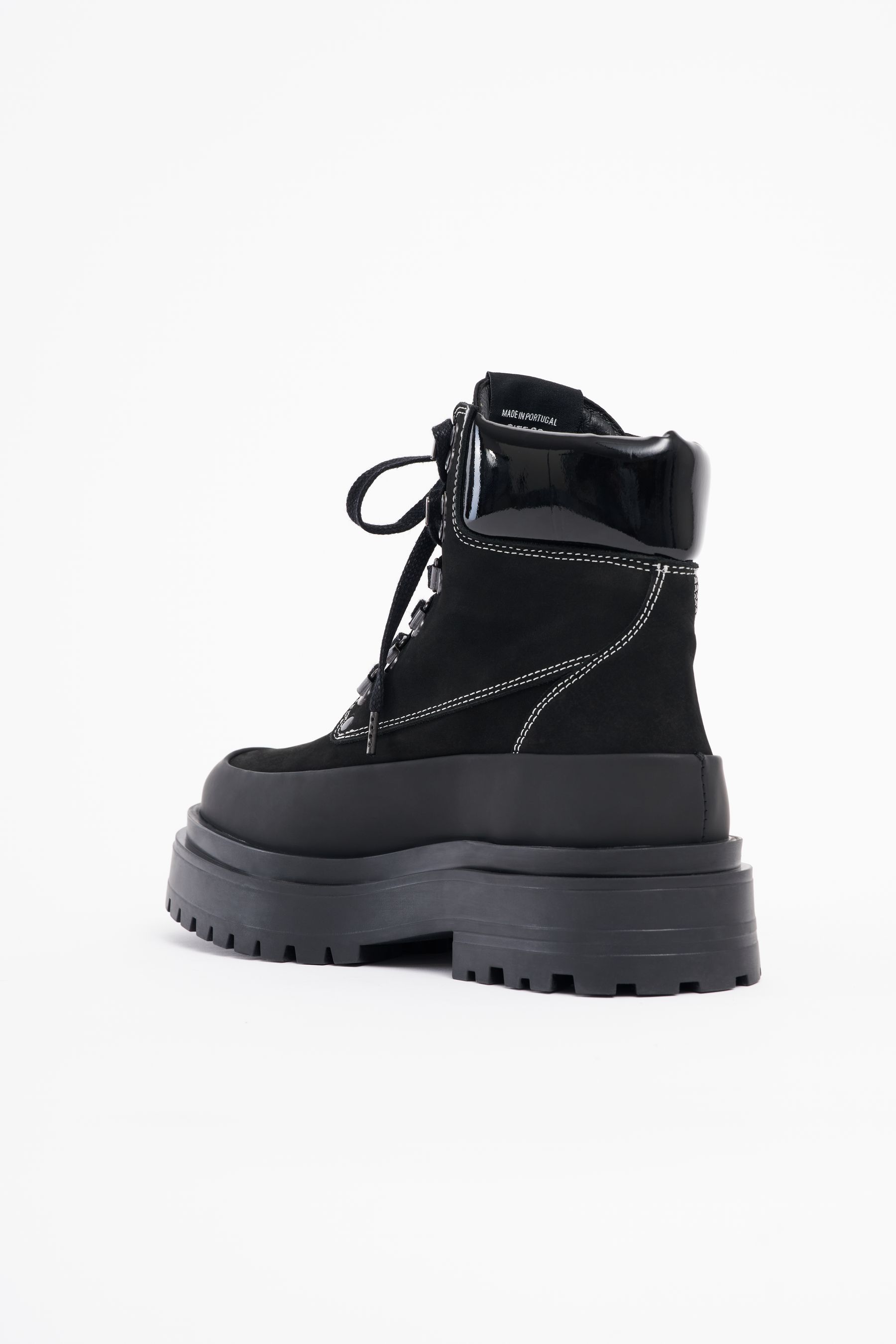 stutterheim road walker nubuck black footwear lace-up-boots