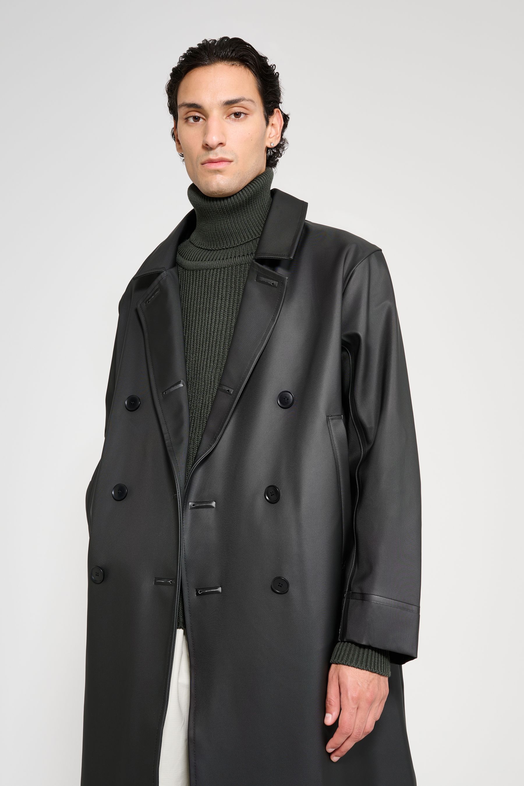 stutterheim rosenbad long double breasted overcoat black men jackets raincoats