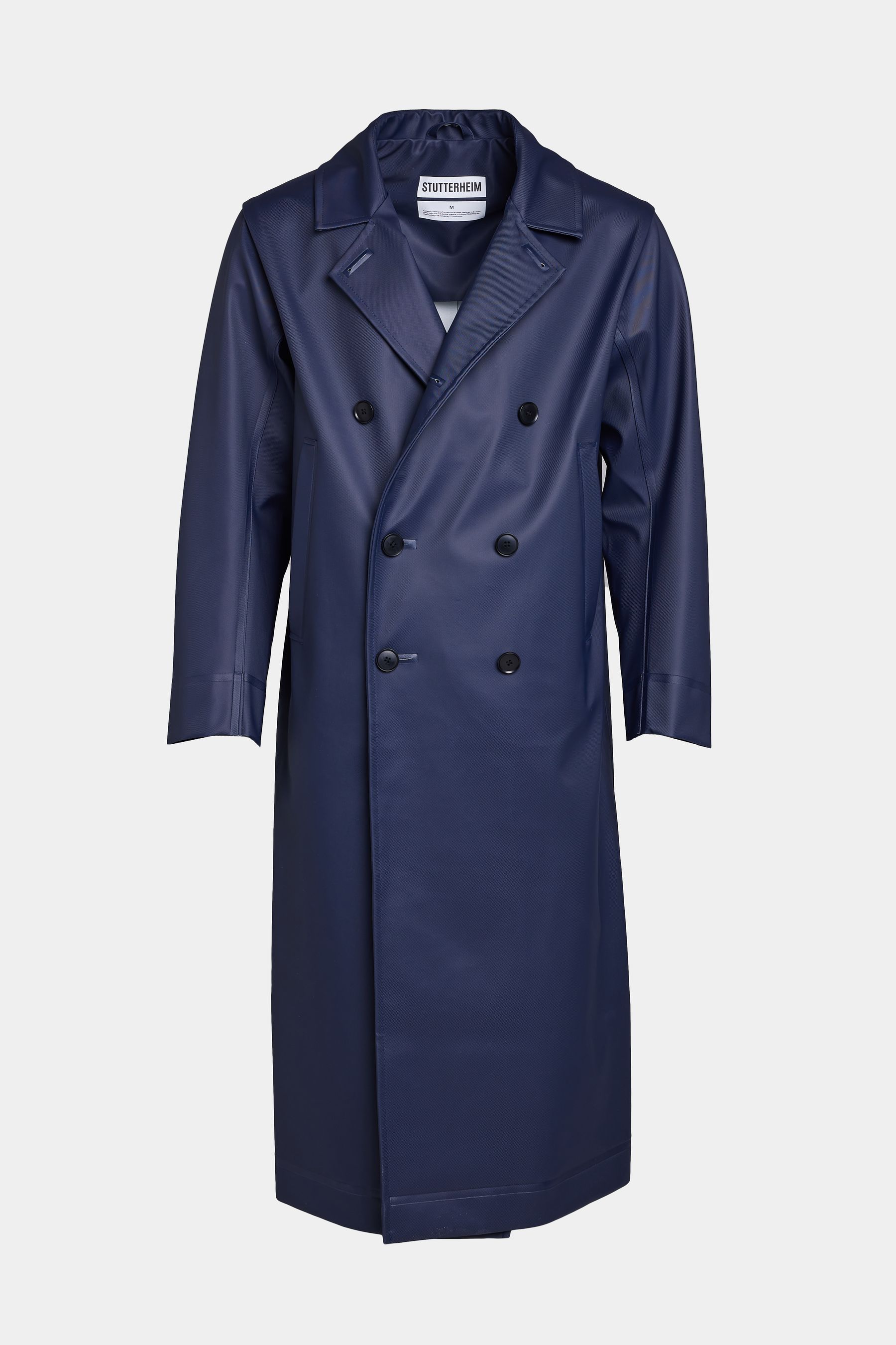 stutterheim rosenbad long double breasted overcoat navy men jackets raincoats