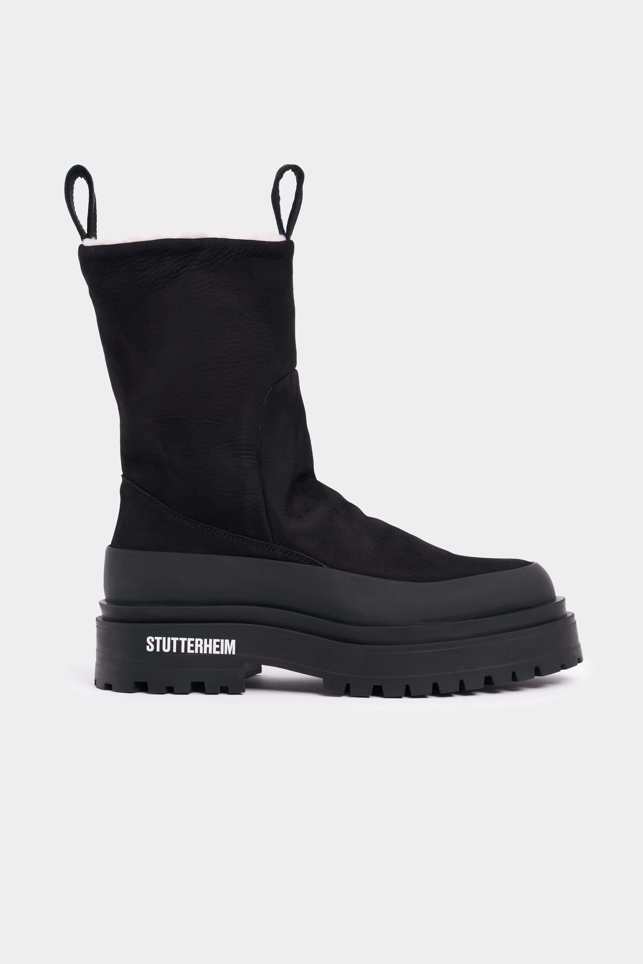stutterheim rough walker nubuck black footwear winter-boots