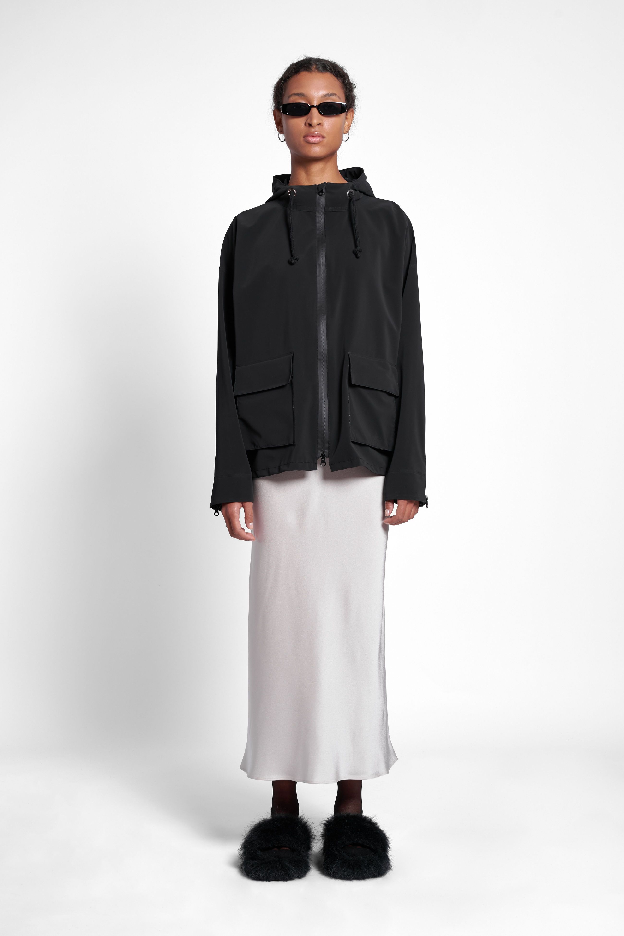 stutterheim sandviken matte zip black women jackets
