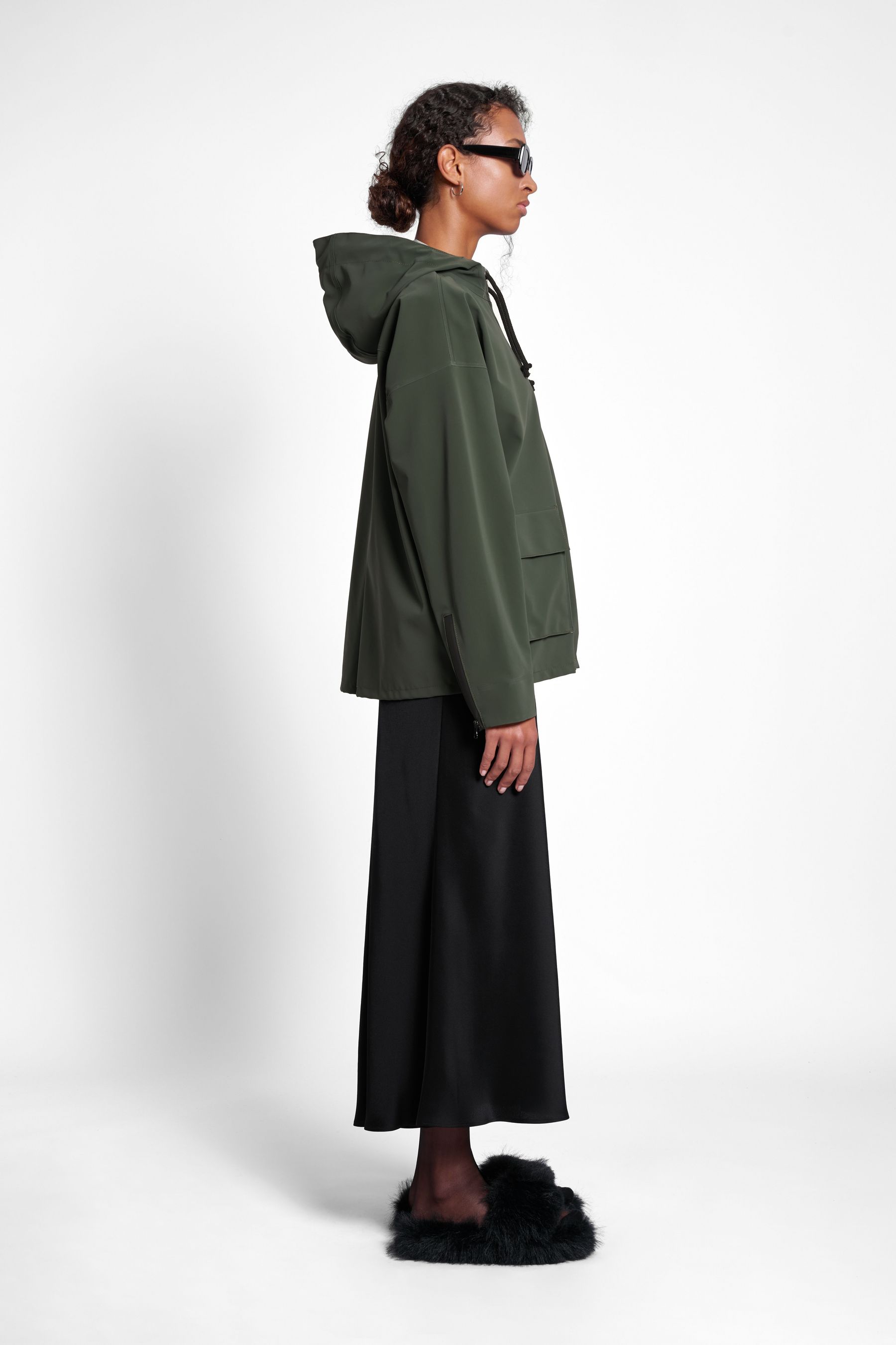 stutterheim sandviken matte zip green women jackets
