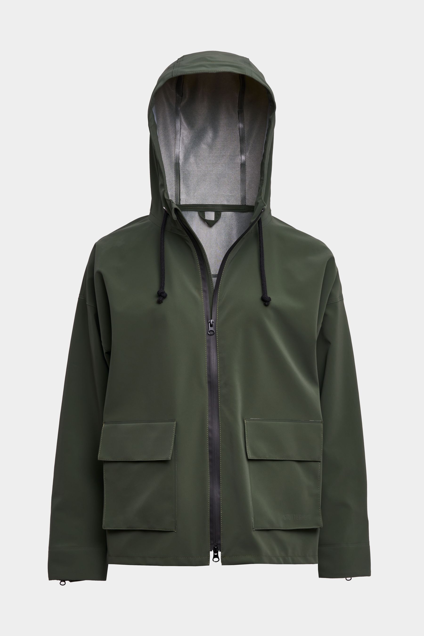 stutterheim sandviken matte zip green women jackets