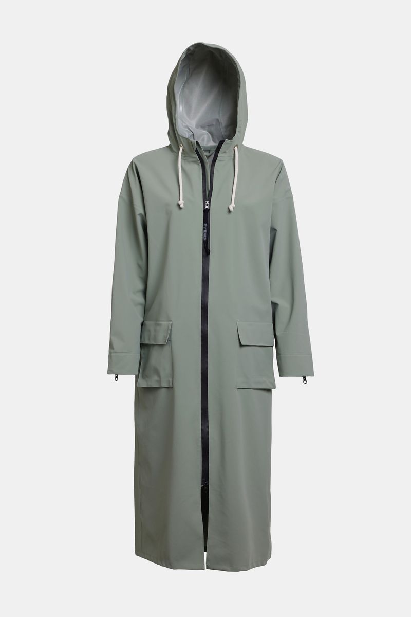 Stutterheim Sandviken Long Zip Matte Raincoat