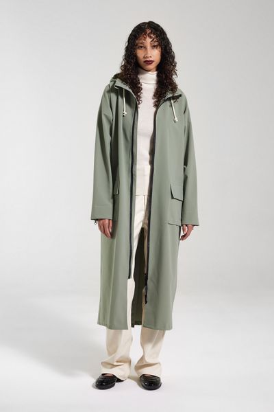 Sandviken Long Zip Matte Raincoat Comet | STUTTERHEIM US