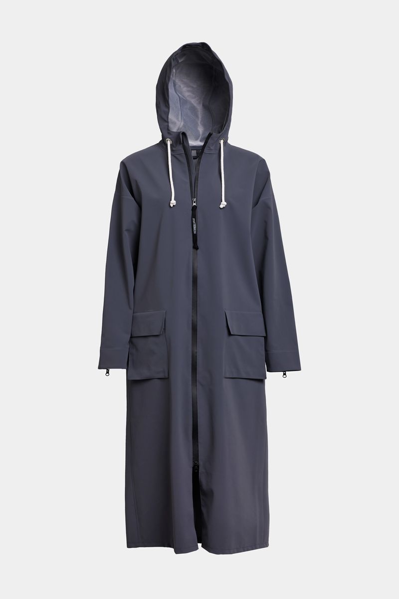 Stutterheim Sandviken Long Zip Matte Raincoat