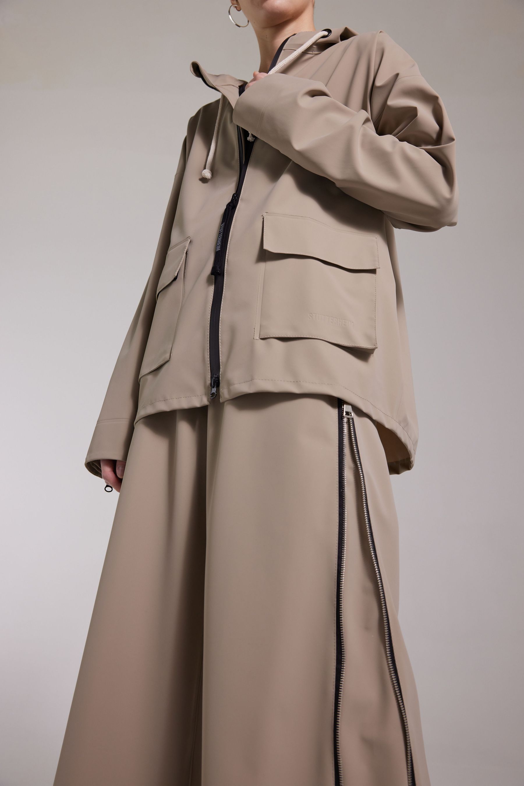 stutterheim sandviken matte zip raincoat potato women jackets raincoats