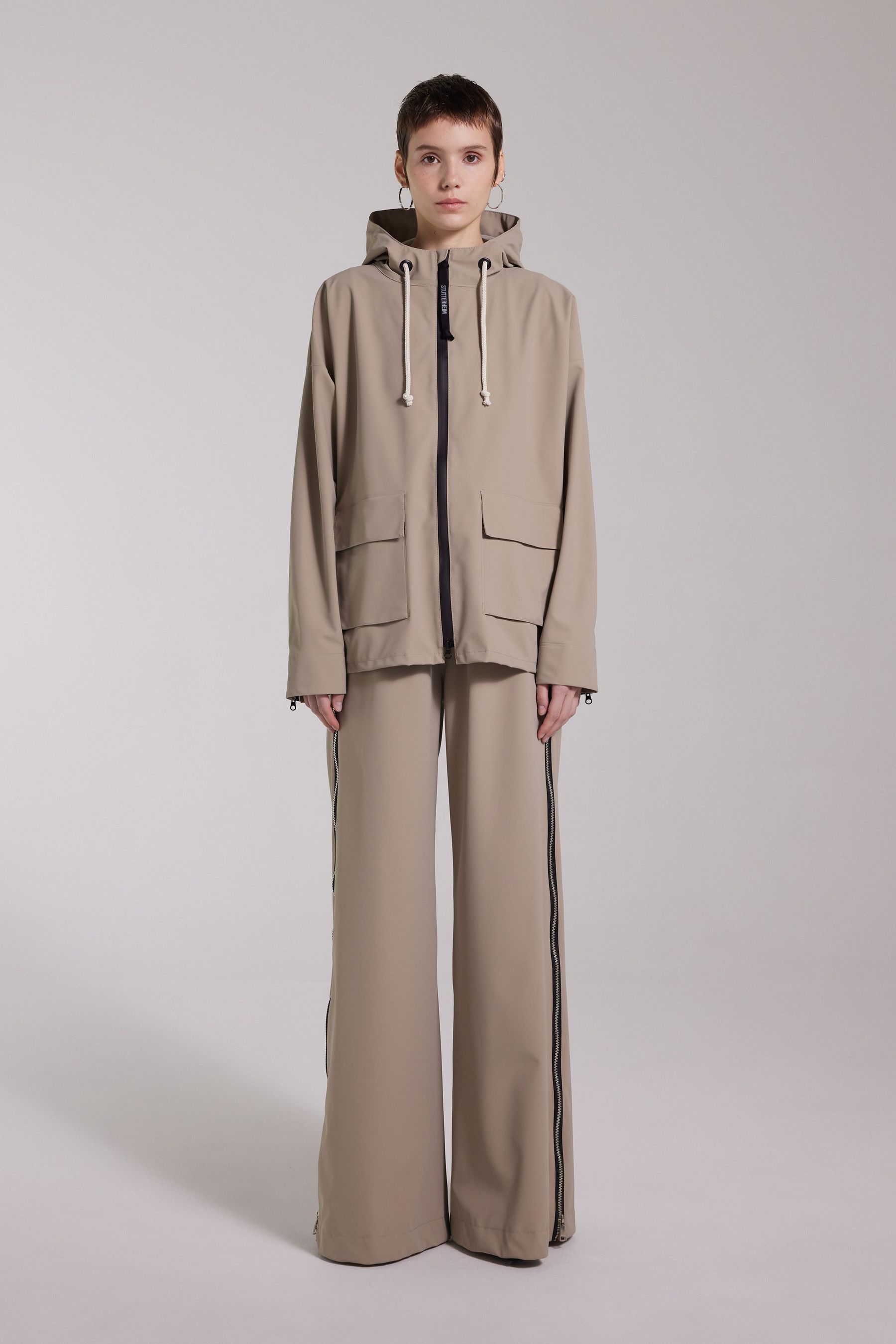 stutterheim sandviken matte zip raincoat potato women jackets raincoats