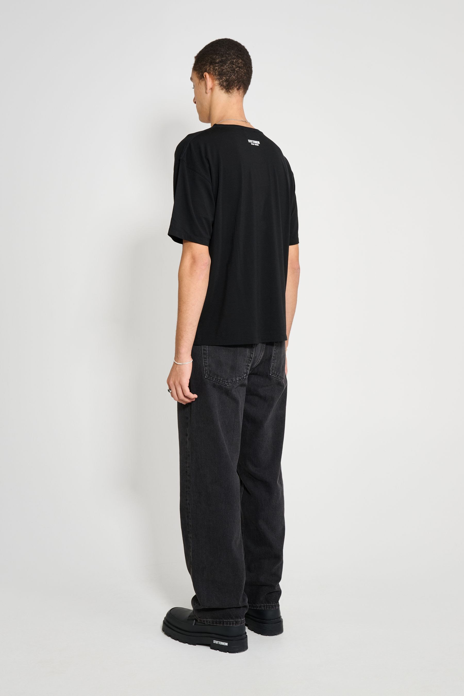 stutterheim siberia tee black men knitwear