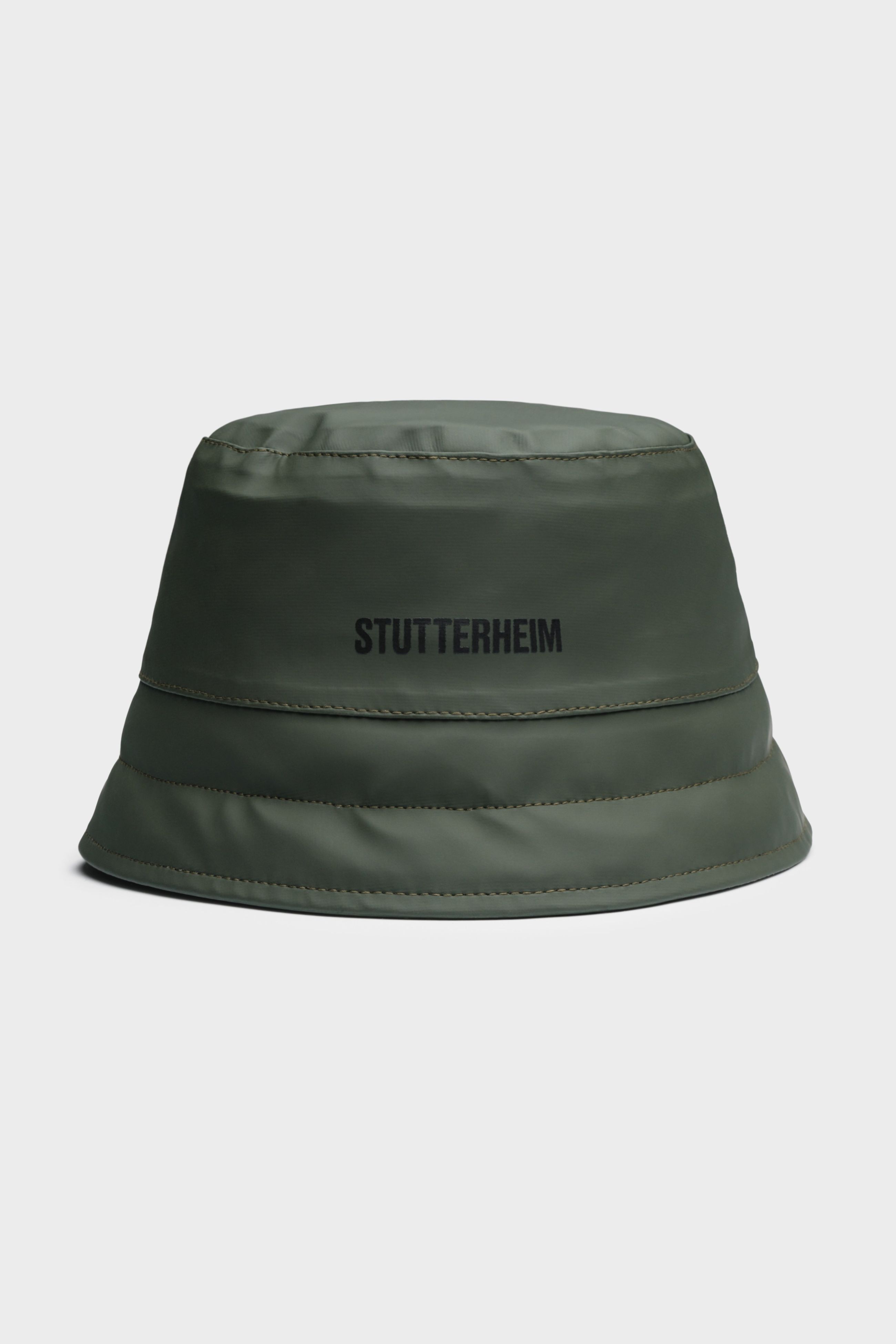 stutterheim skärholmen puffer bucket hat green accessories hats-and-scarves bucket-hats