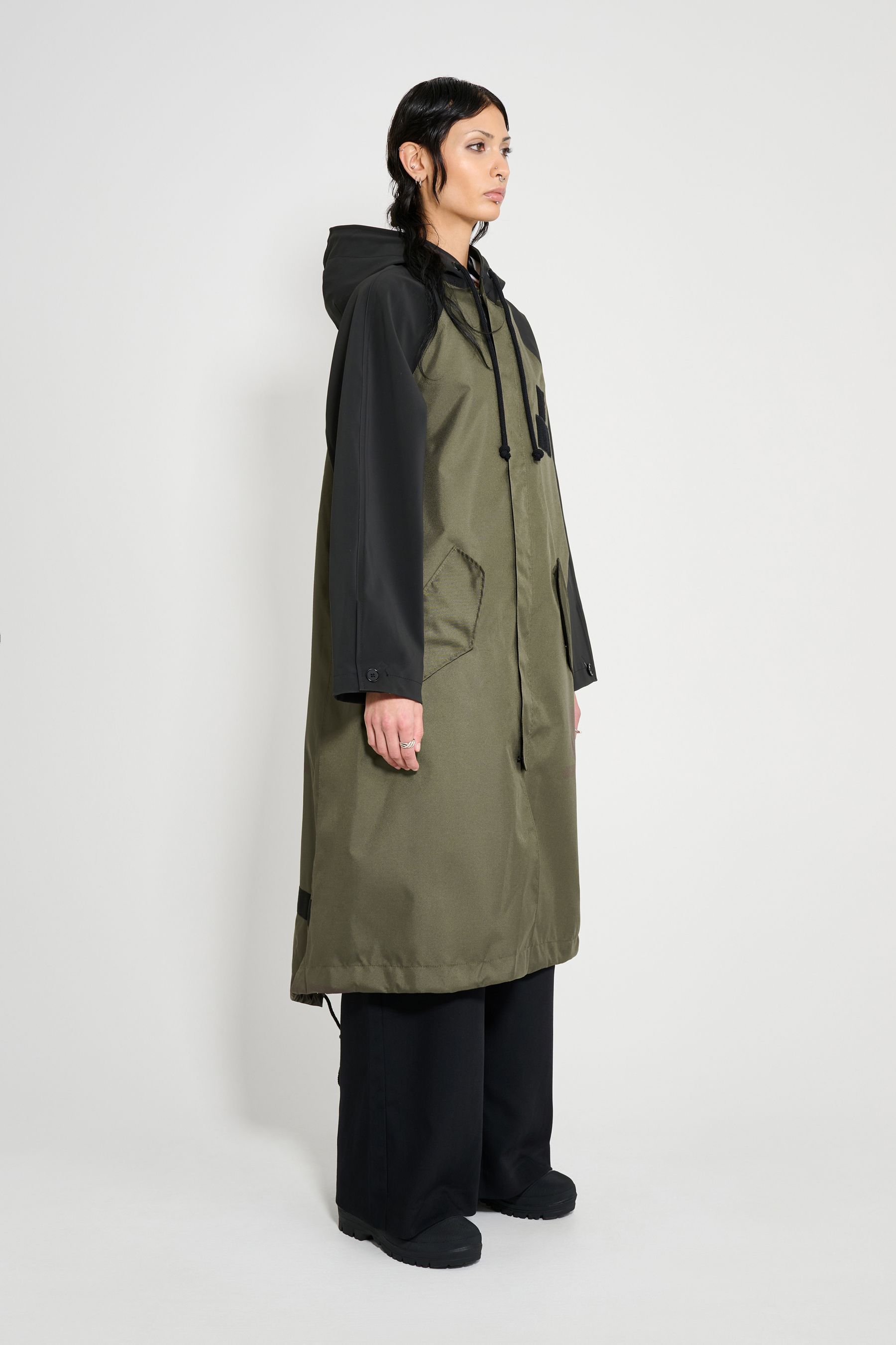 stutterheim stadshagen parka green/black women jackets long-raincoats