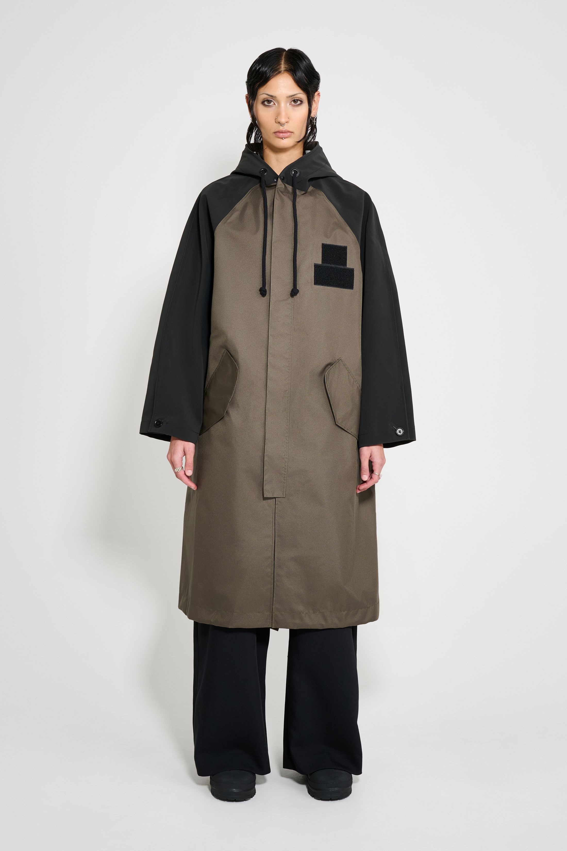 stutterheim stadshagen parka green/black women jackets long-raincoats