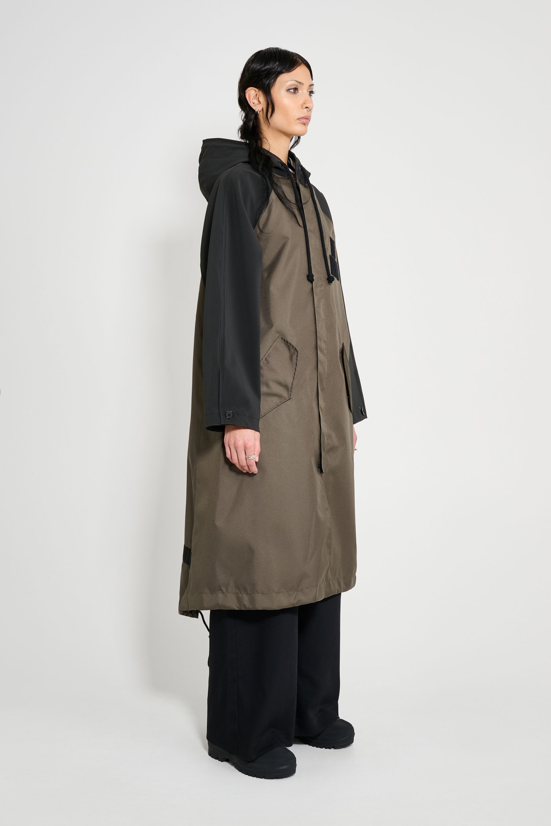 stutterheim stadshagen parka green/black women jackets long-raincoats