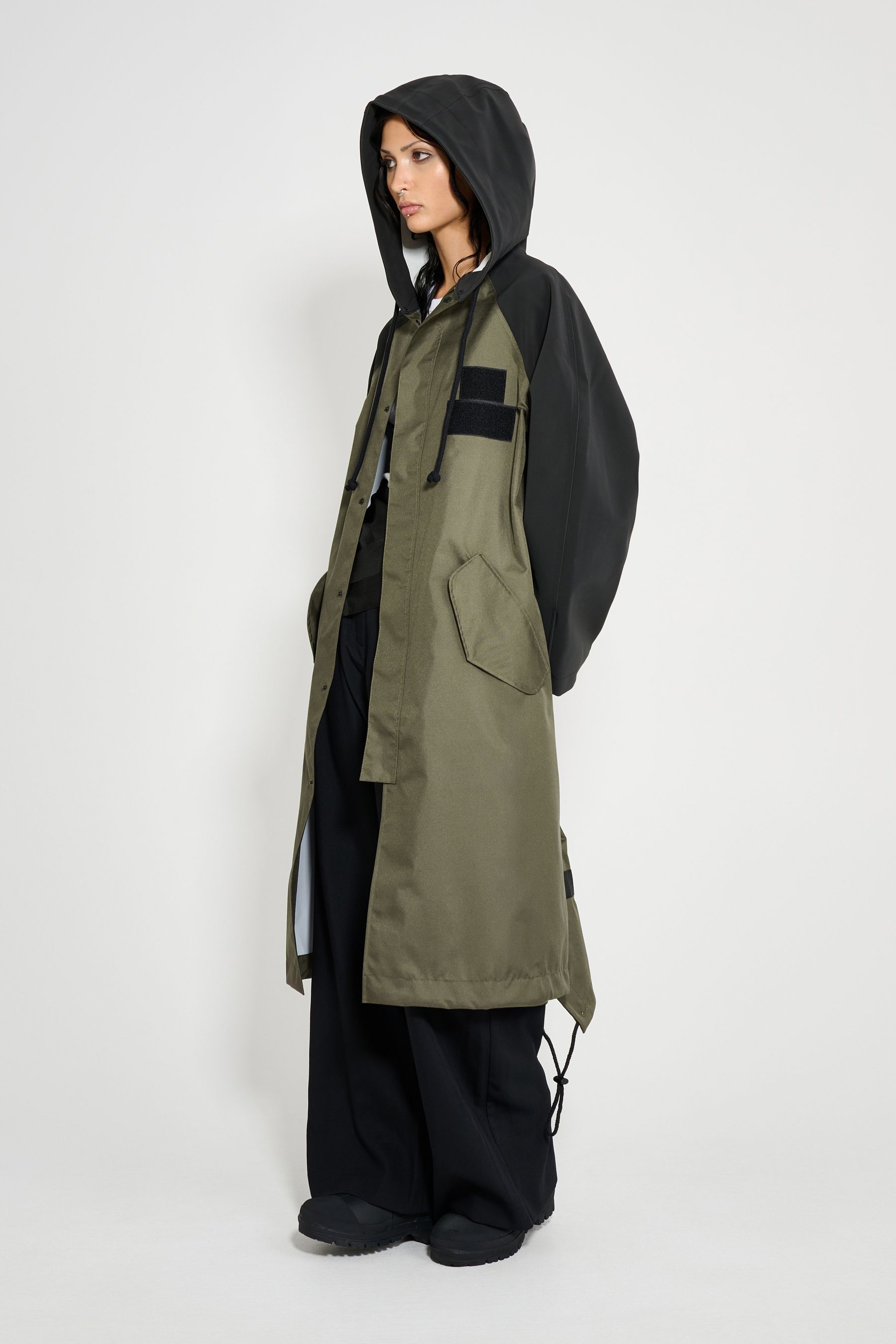 stutterheim stadshagen parka green/black women jackets long-raincoats