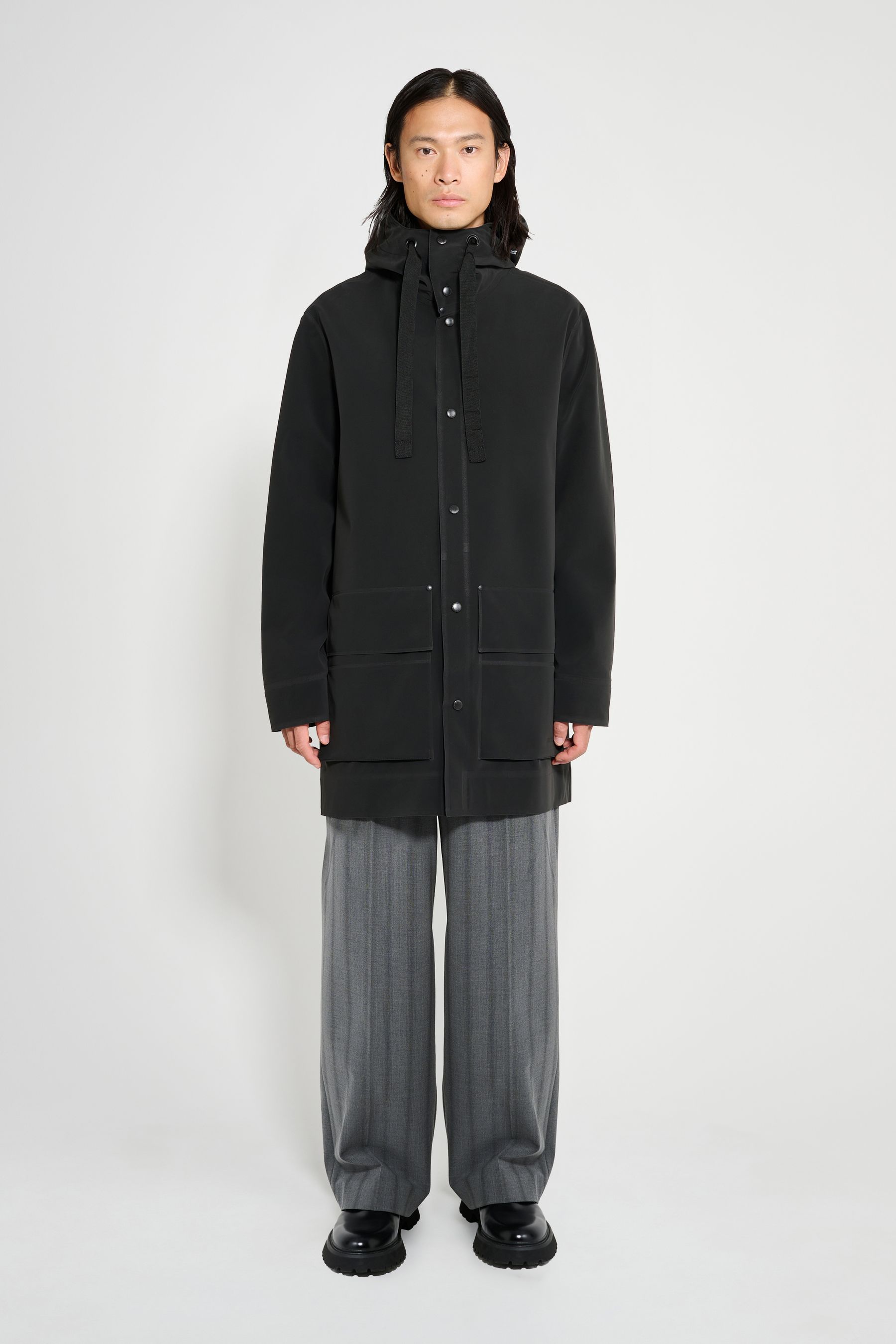 stutterheim stockholm 15 raincoat black men jackets