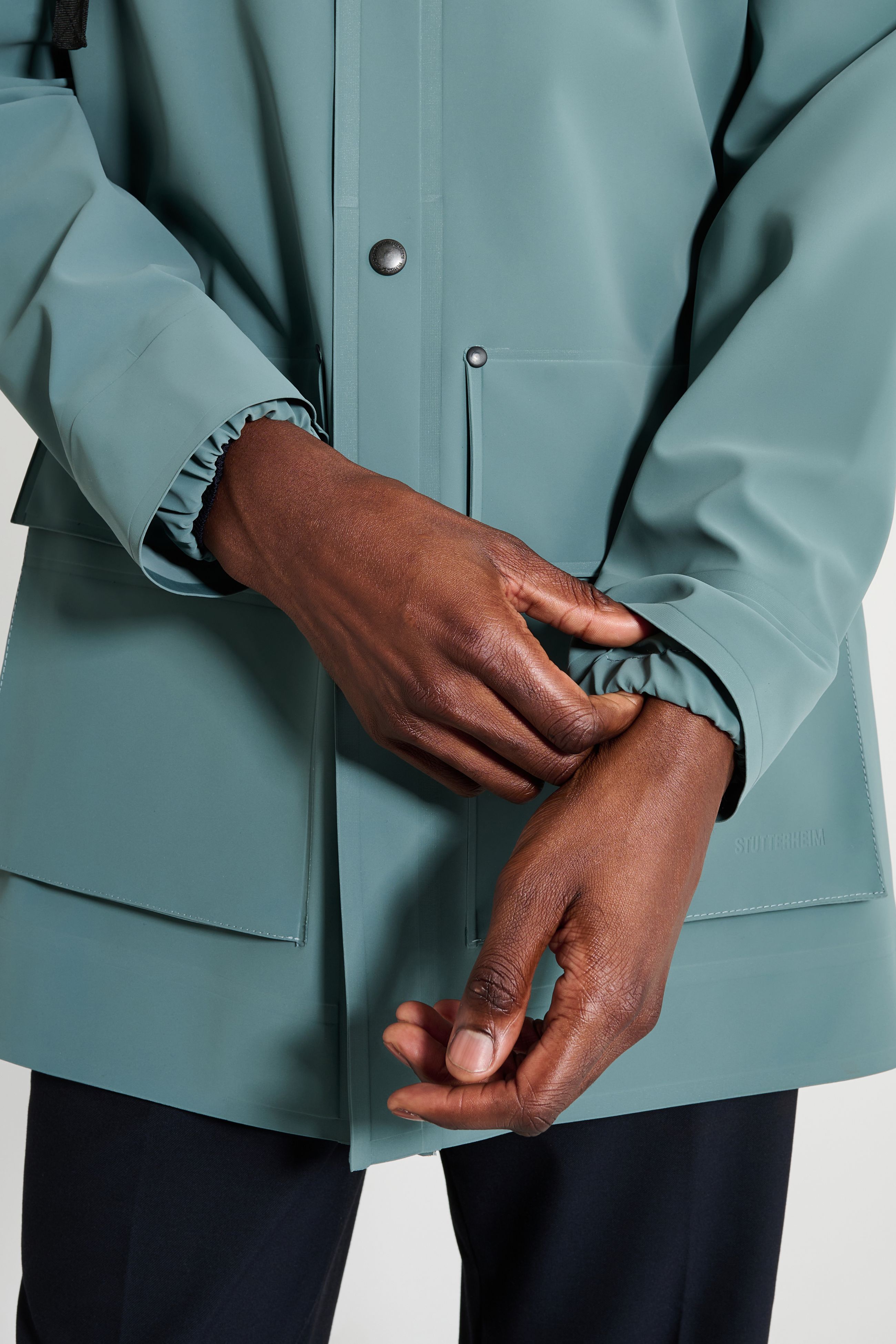 Stutterheim Stockholm 15 Raincoat In Gray