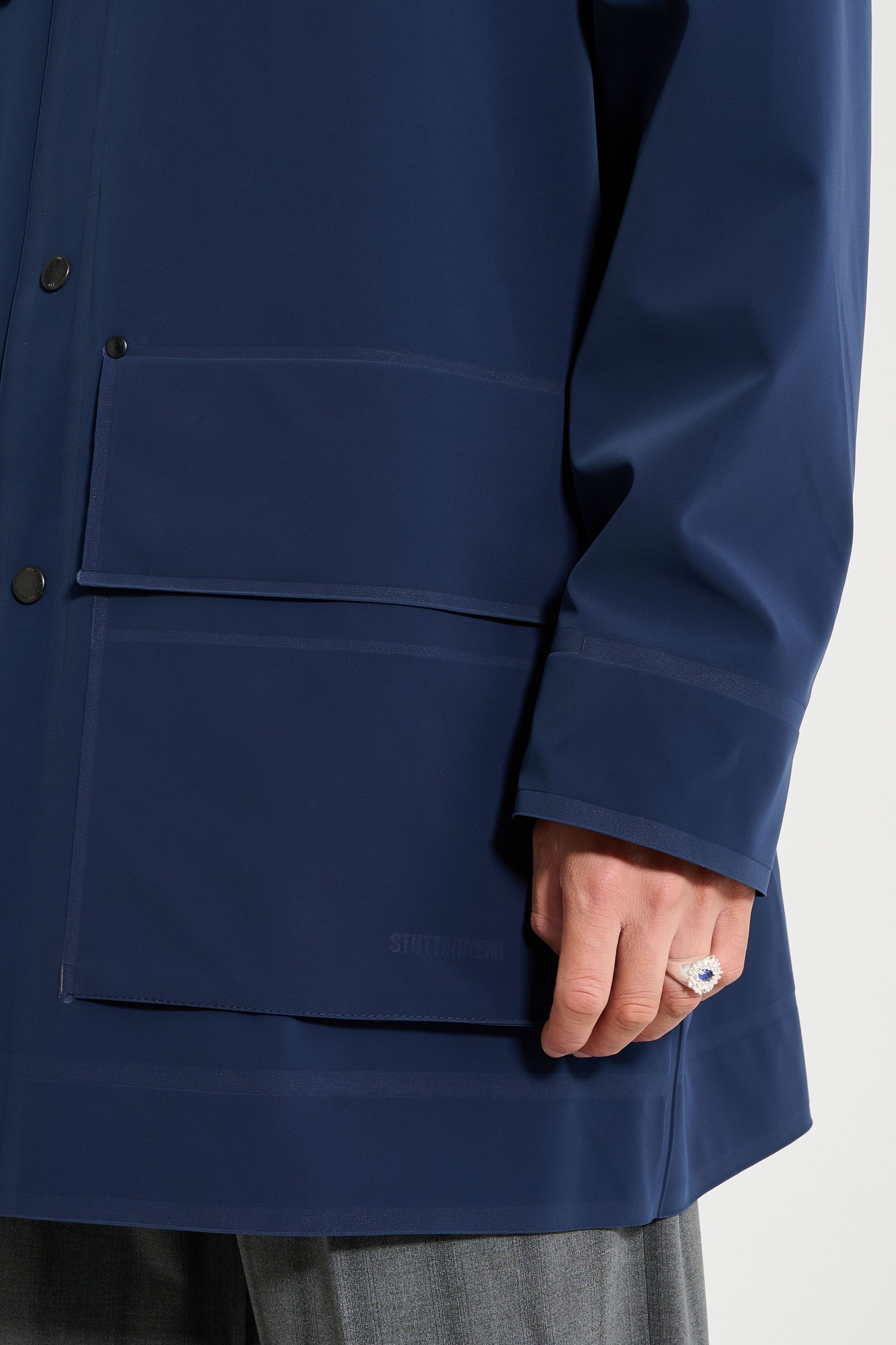 Stutterheim Stockholm 15 Raincoat In Blue