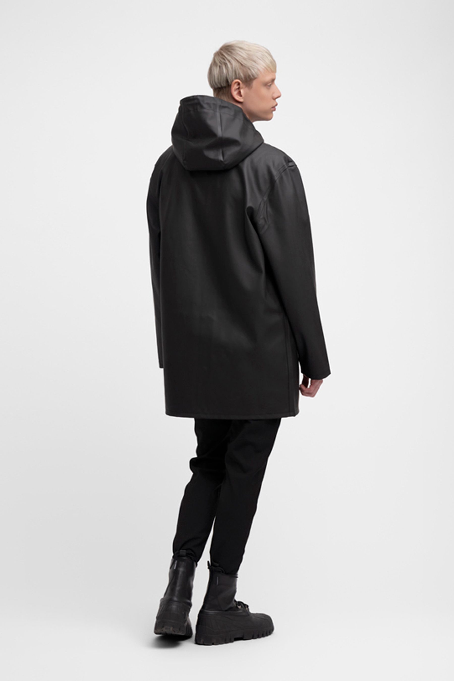 stutterheim stockholm raincoat black men jackets raincoats