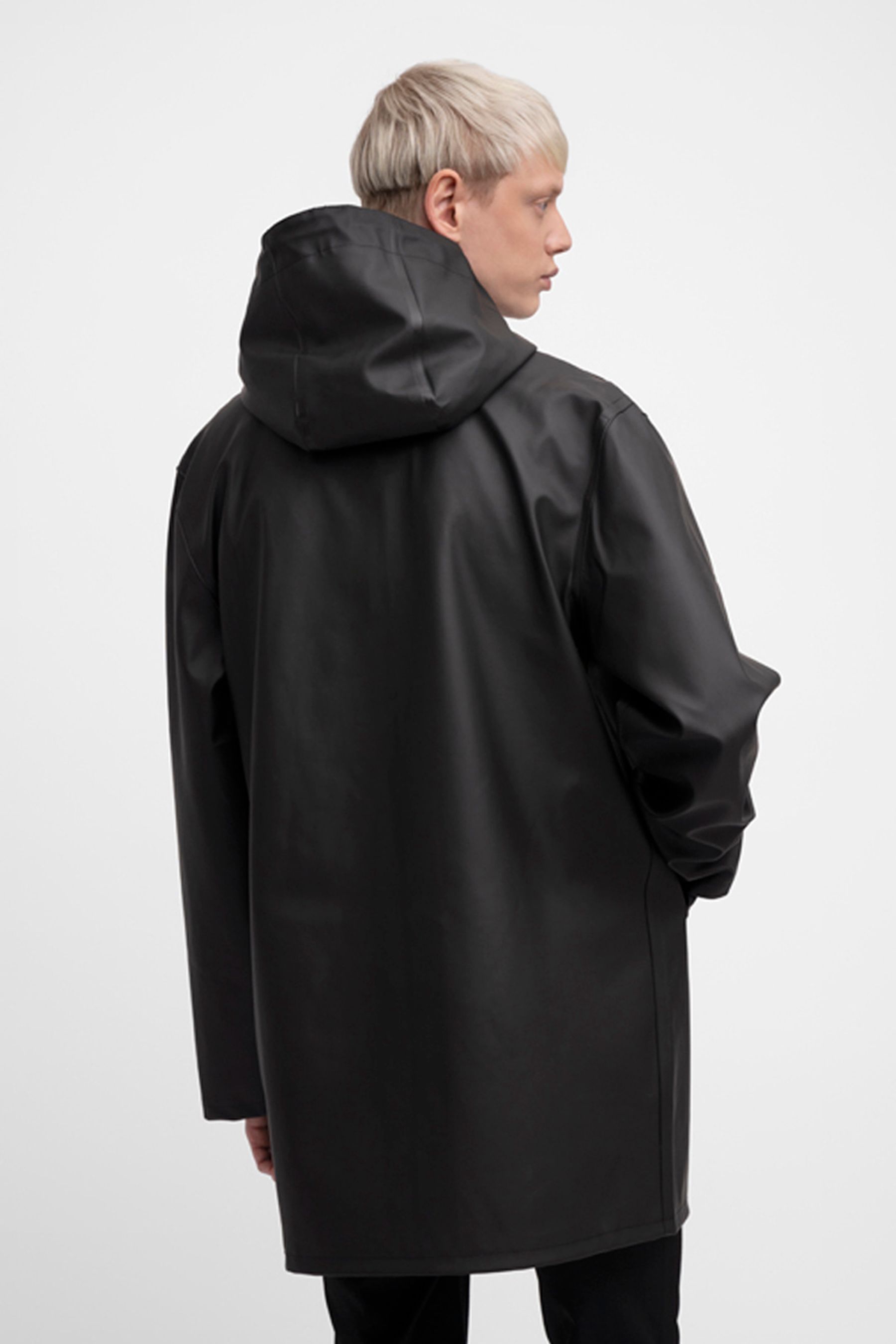 stutterheim stockholm raincoat black men jackets raincoats