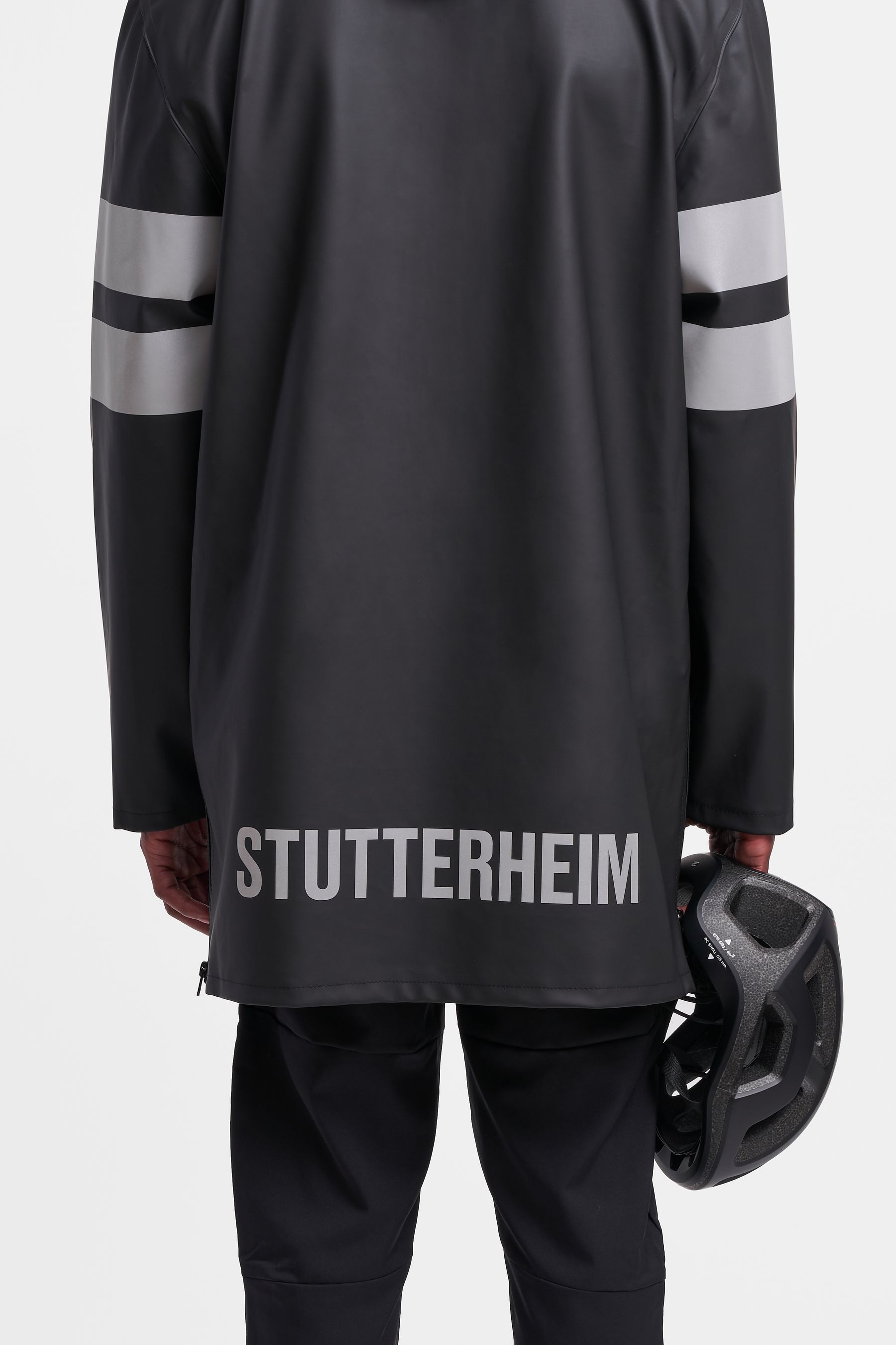 stutterheim stockholm bike raincoat black men jackets raincoats