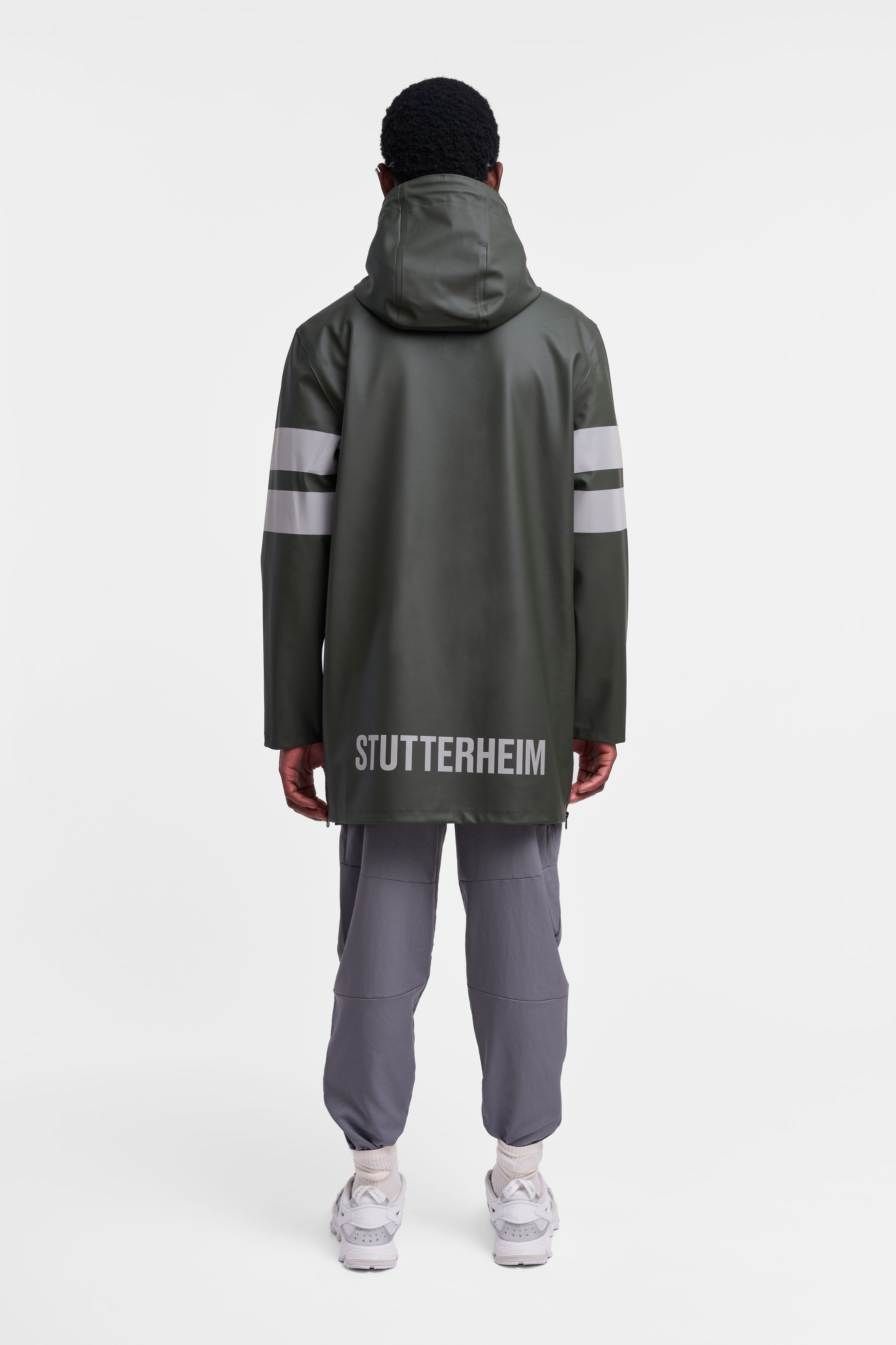 stutterheim stockholm bike raincoat green men jackets raincoats