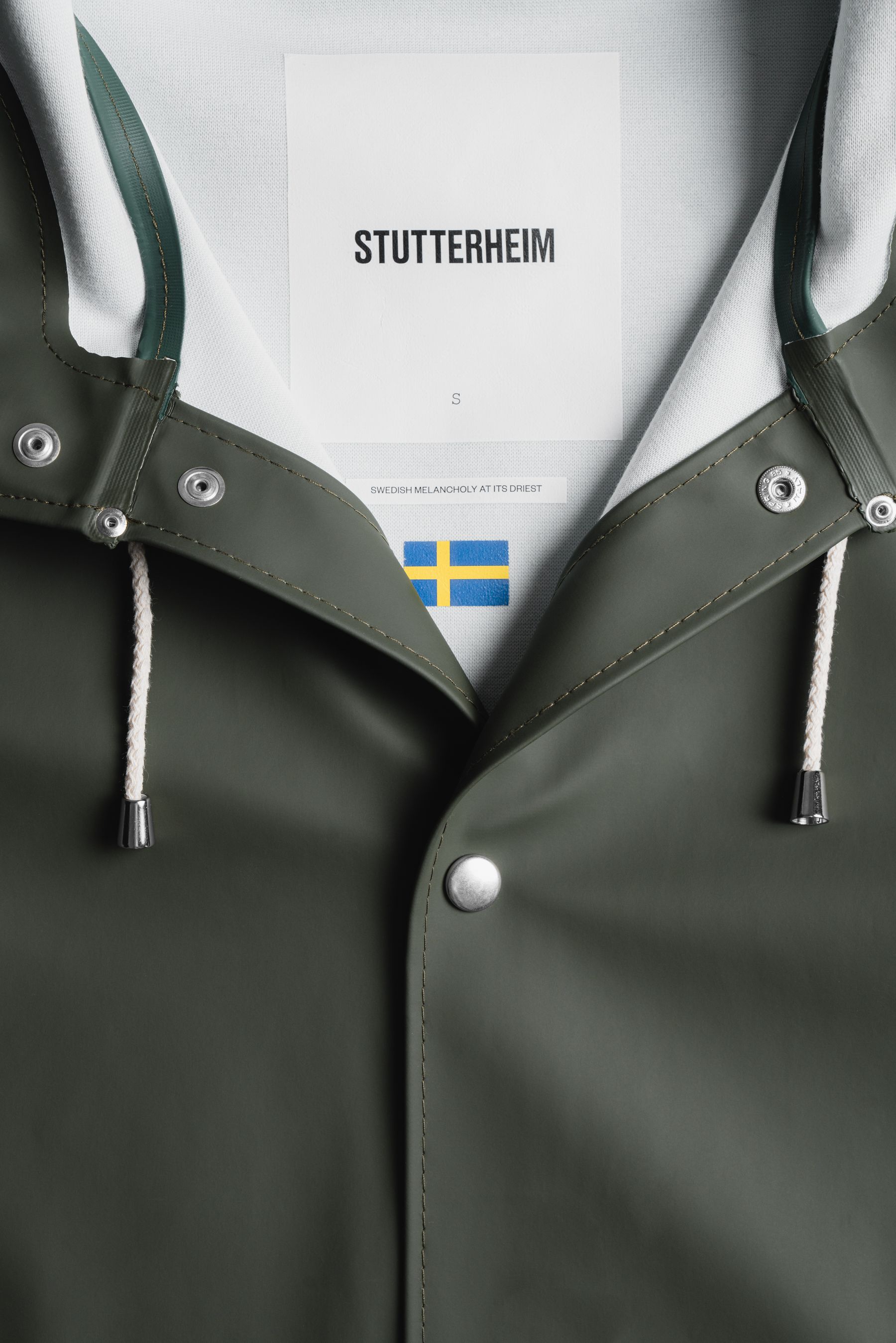 stutterheim stockholm bike raincoat green men jackets raincoats