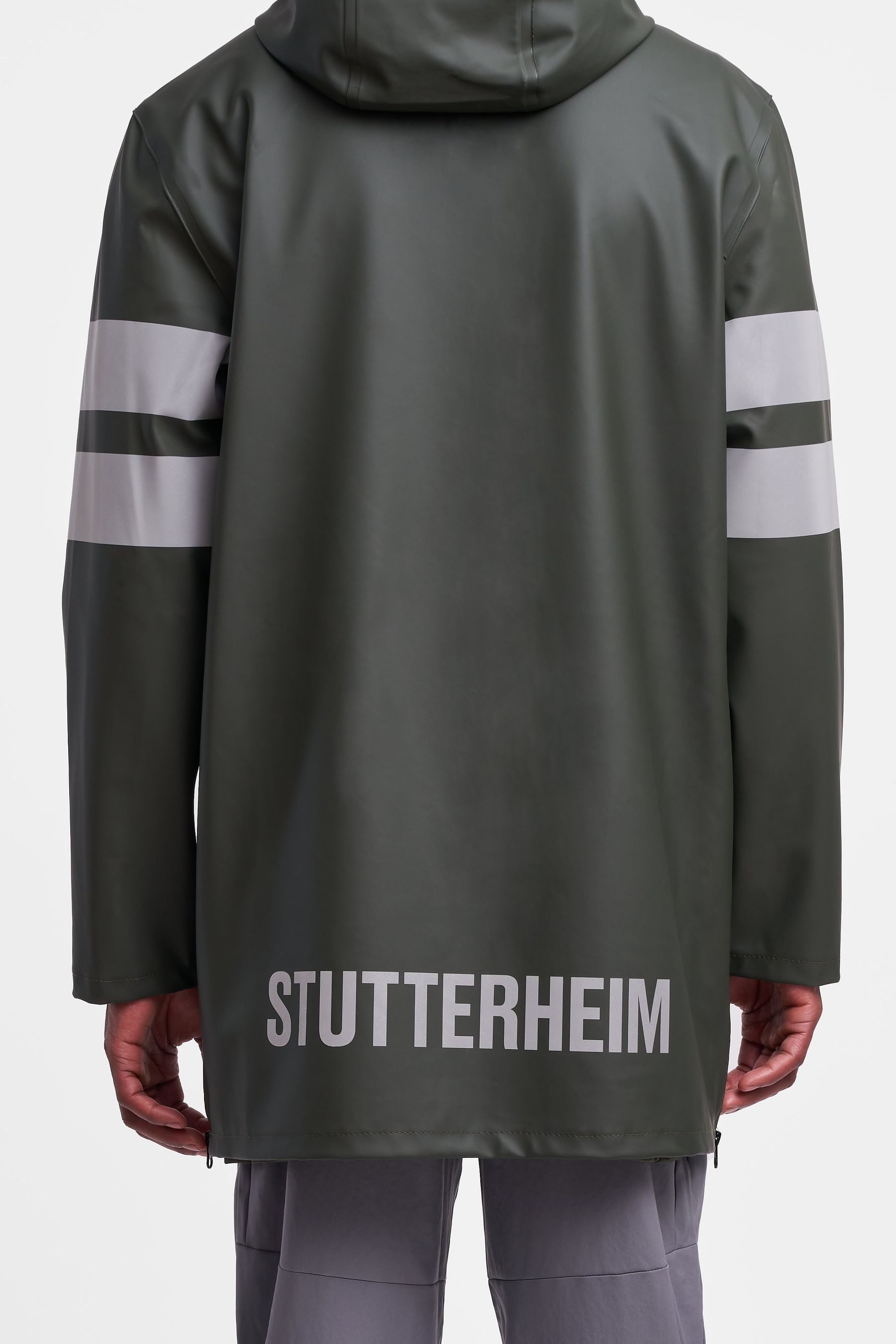 stutterheim stockholm bike raincoat green men jackets raincoats