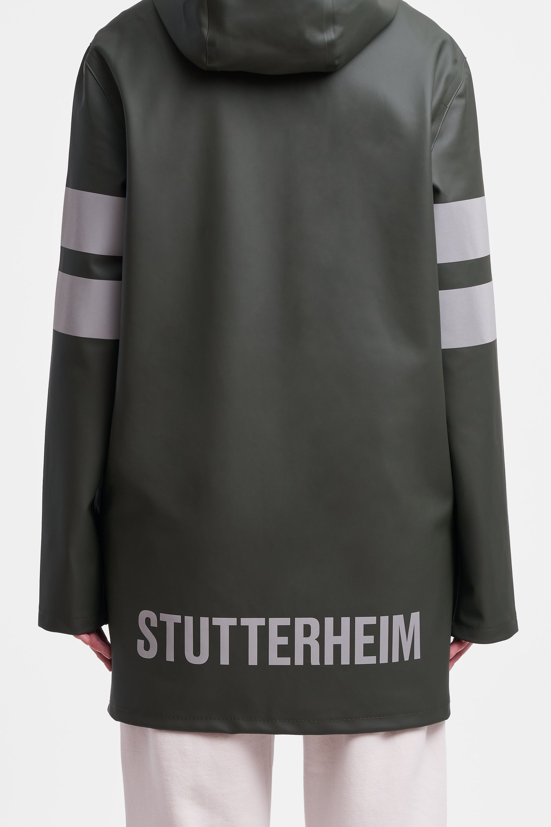 stutterheim stockholm bike raincoat green men jackets raincoats