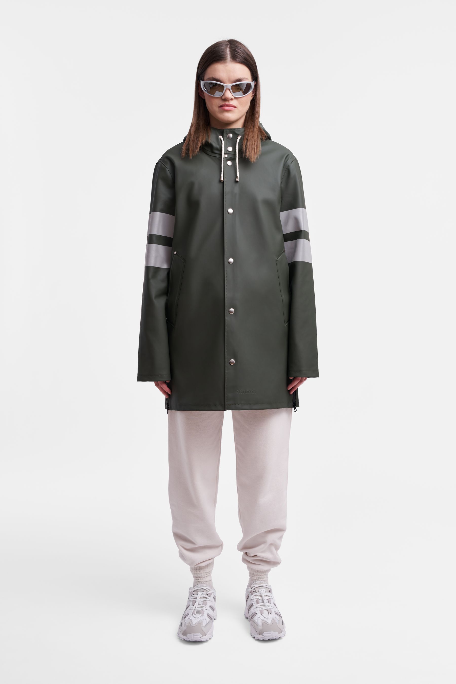 stutterheim stockholm bike raincoat green men jackets raincoats