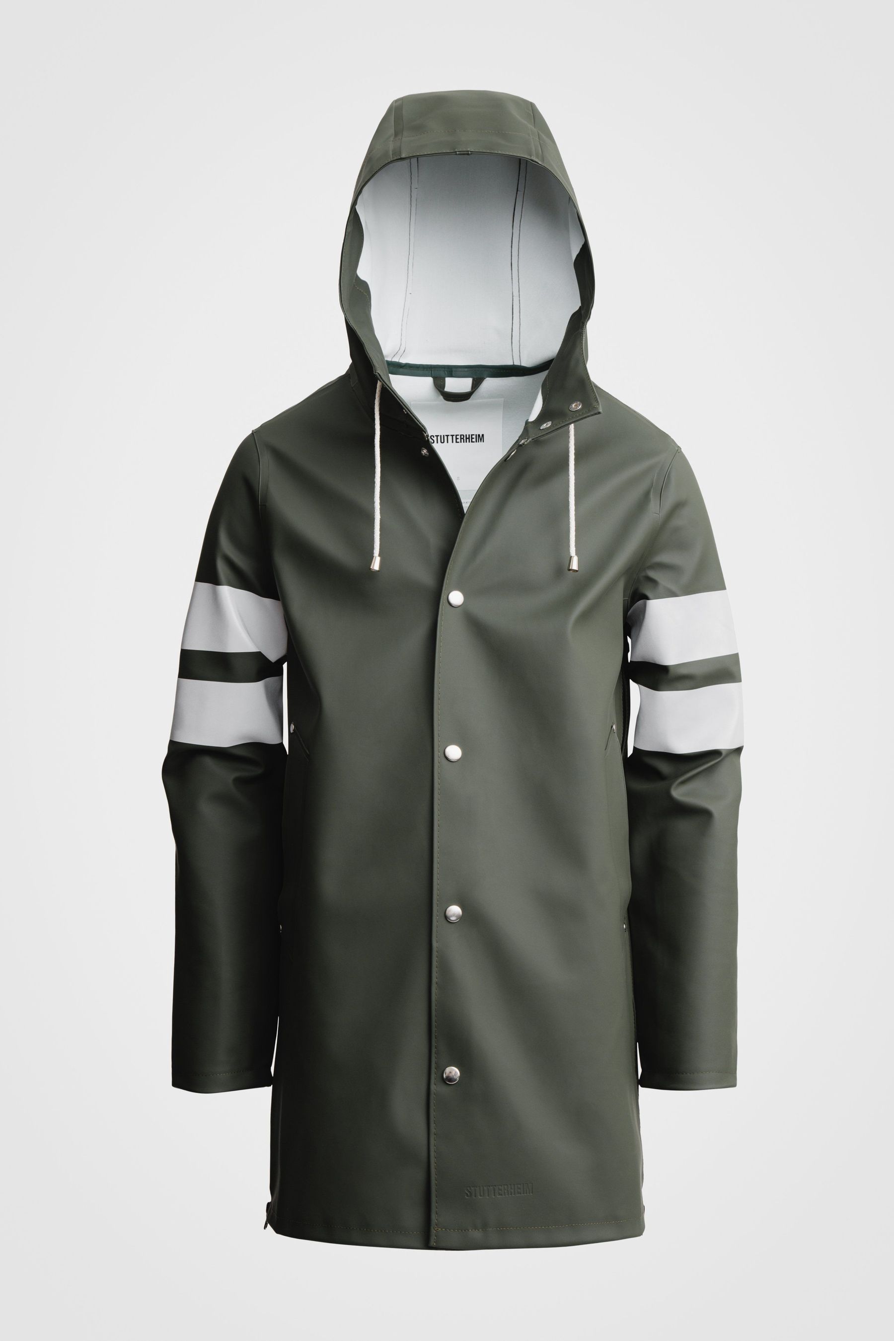 stutterheim stockholm bike raincoat green men jackets raincoats