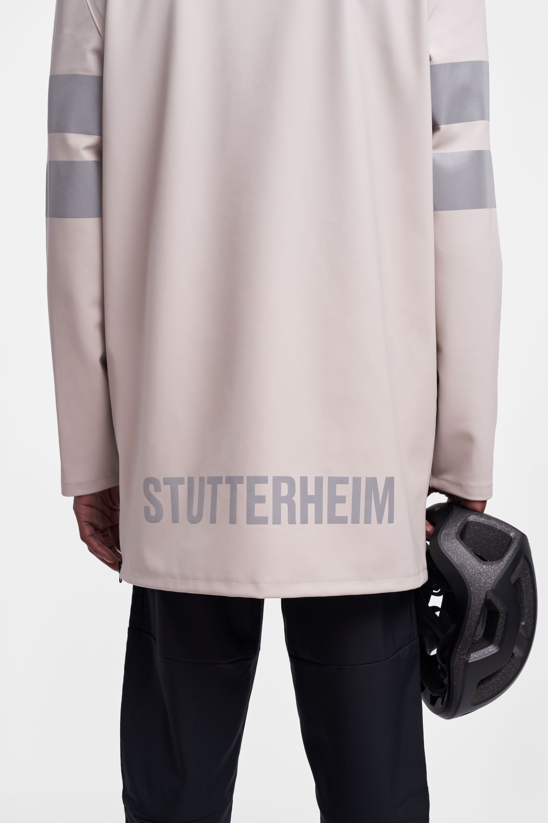 stutterheim stockholm bike raincoat light sand men jackets raincoats