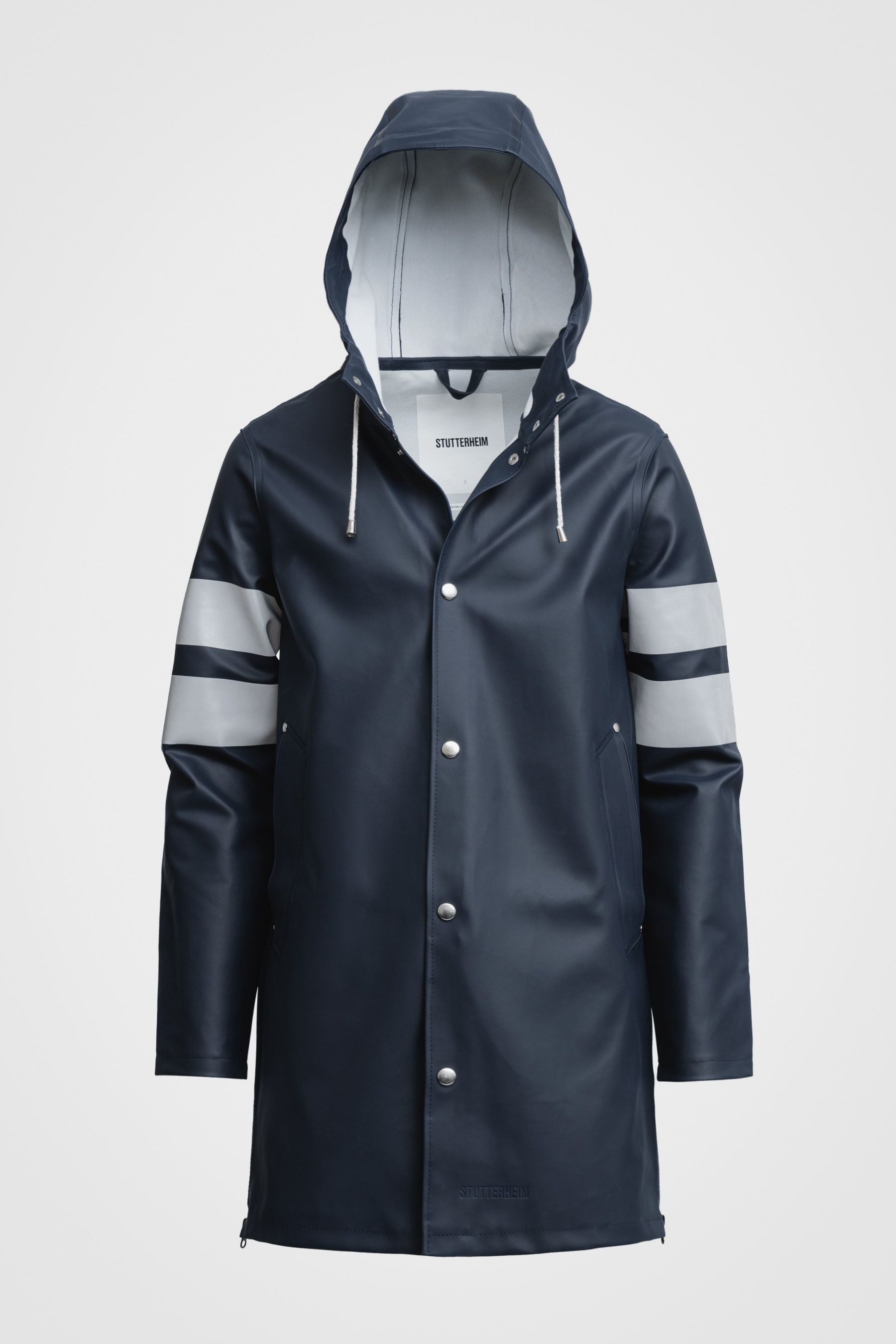 stutterheim stockholm bike raincoat navy women jackets raincoats