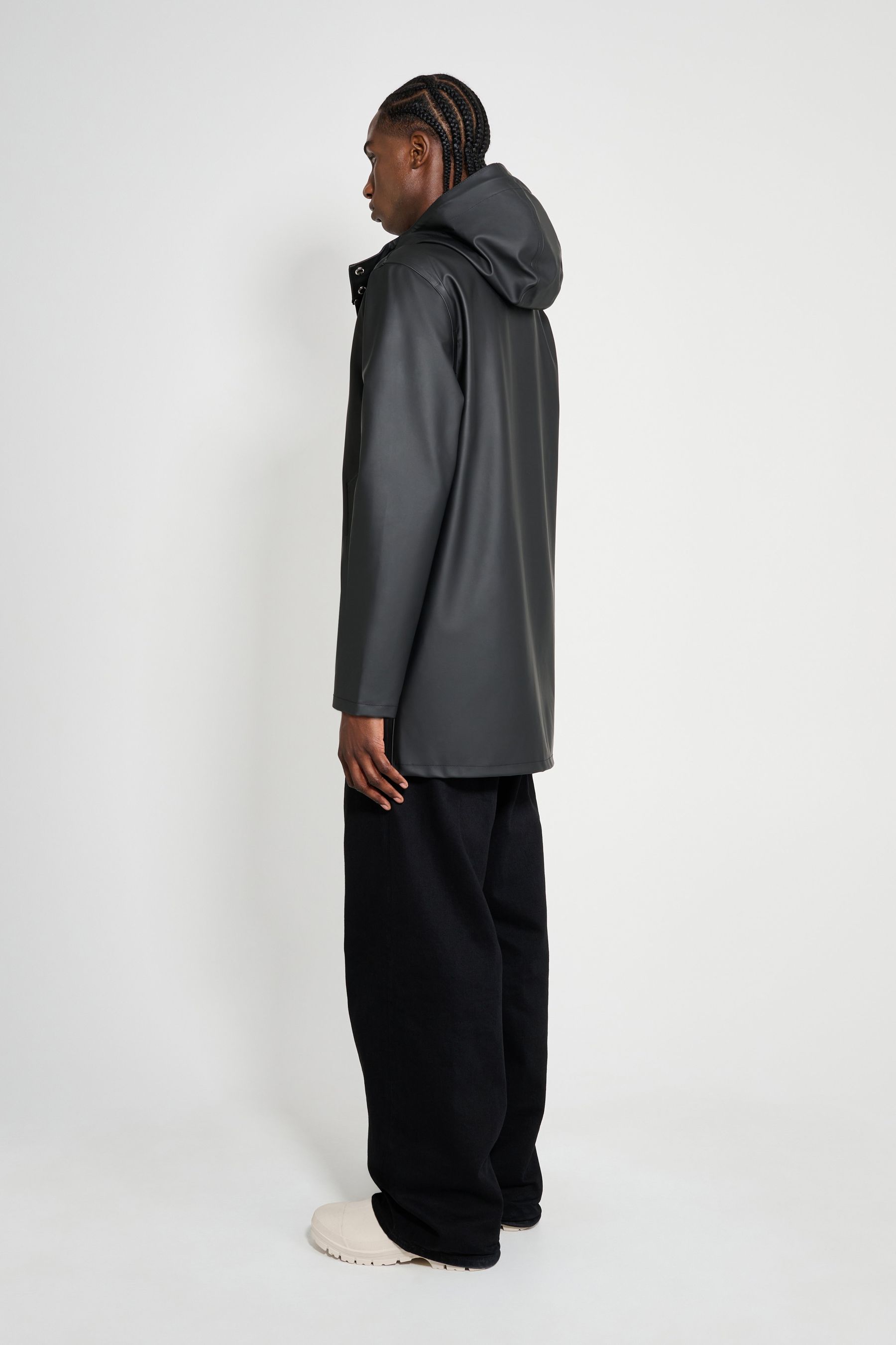 stutterheim stockholm raincoat black men jackets raincoats