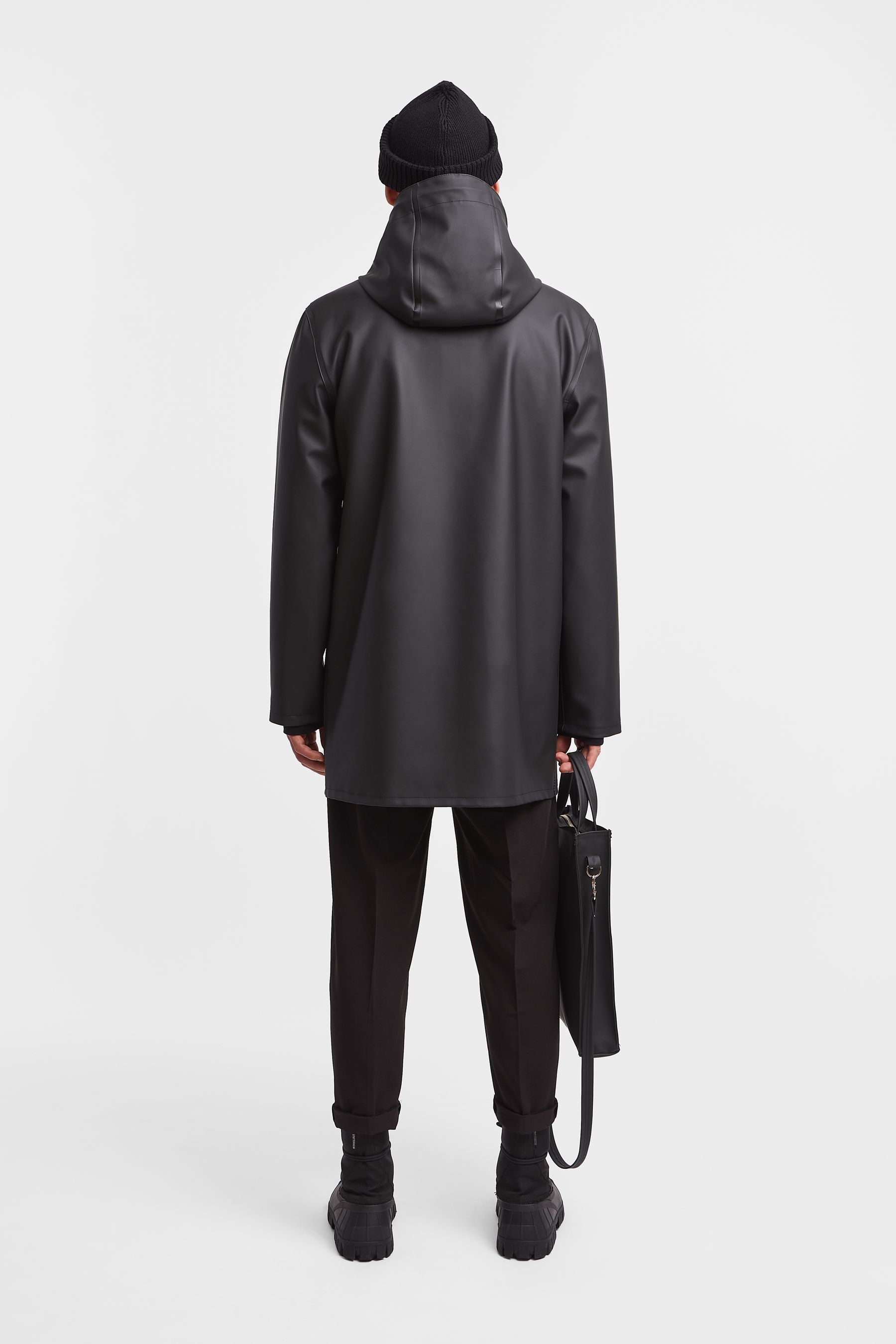 stutterheim stockholm raincoat black men jackets raincoats