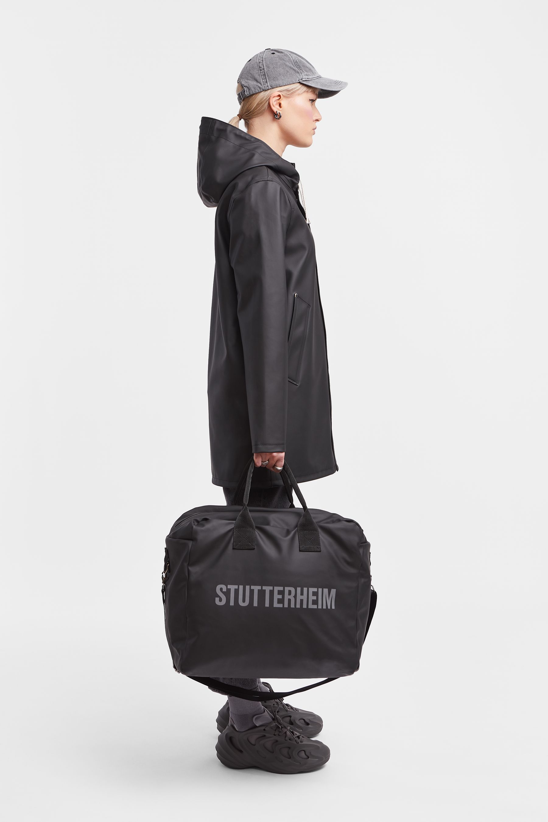 stutterheim stockholm raincoat black men jackets raincoats