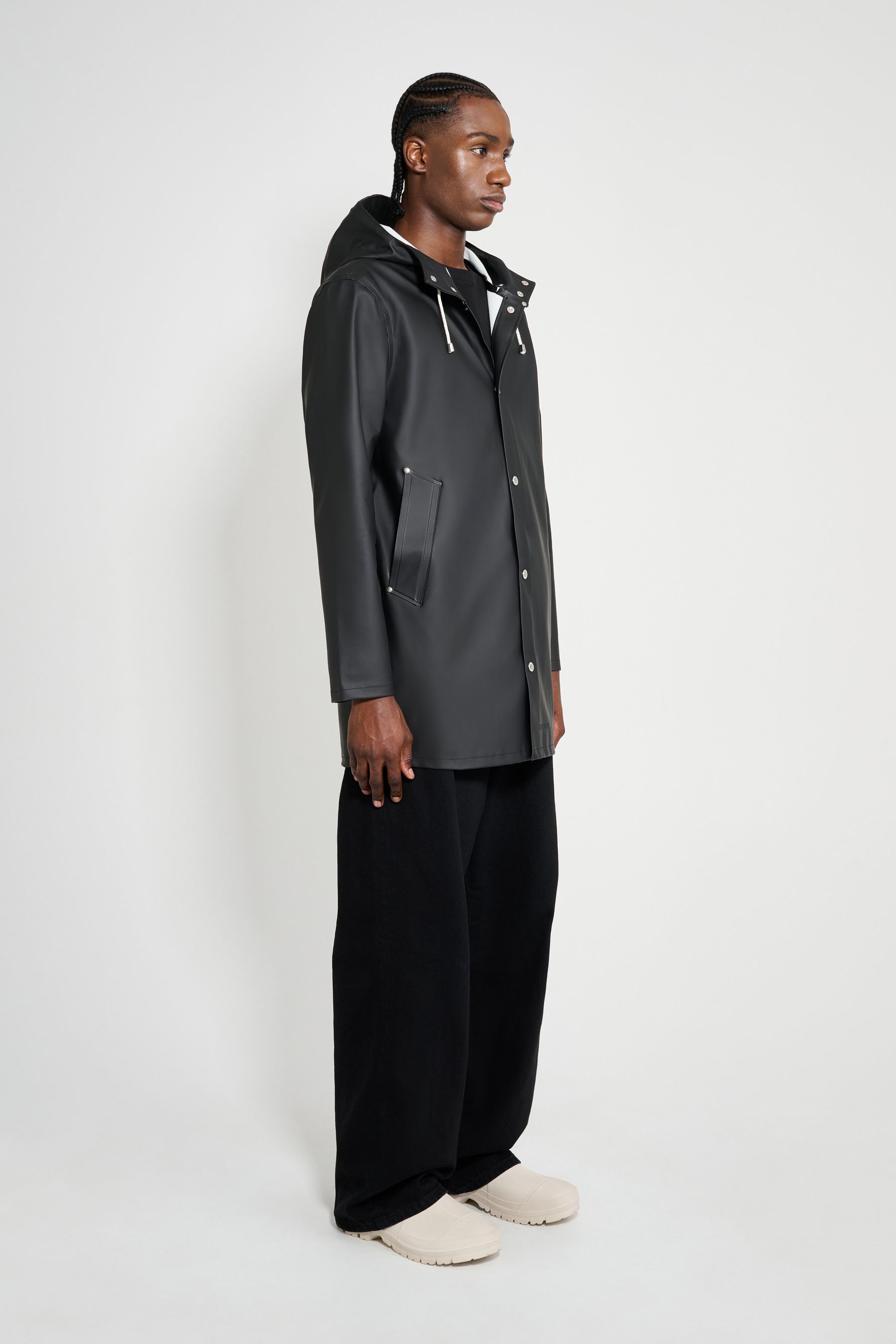 stutterheim stockholm raincoat black men jackets raincoats