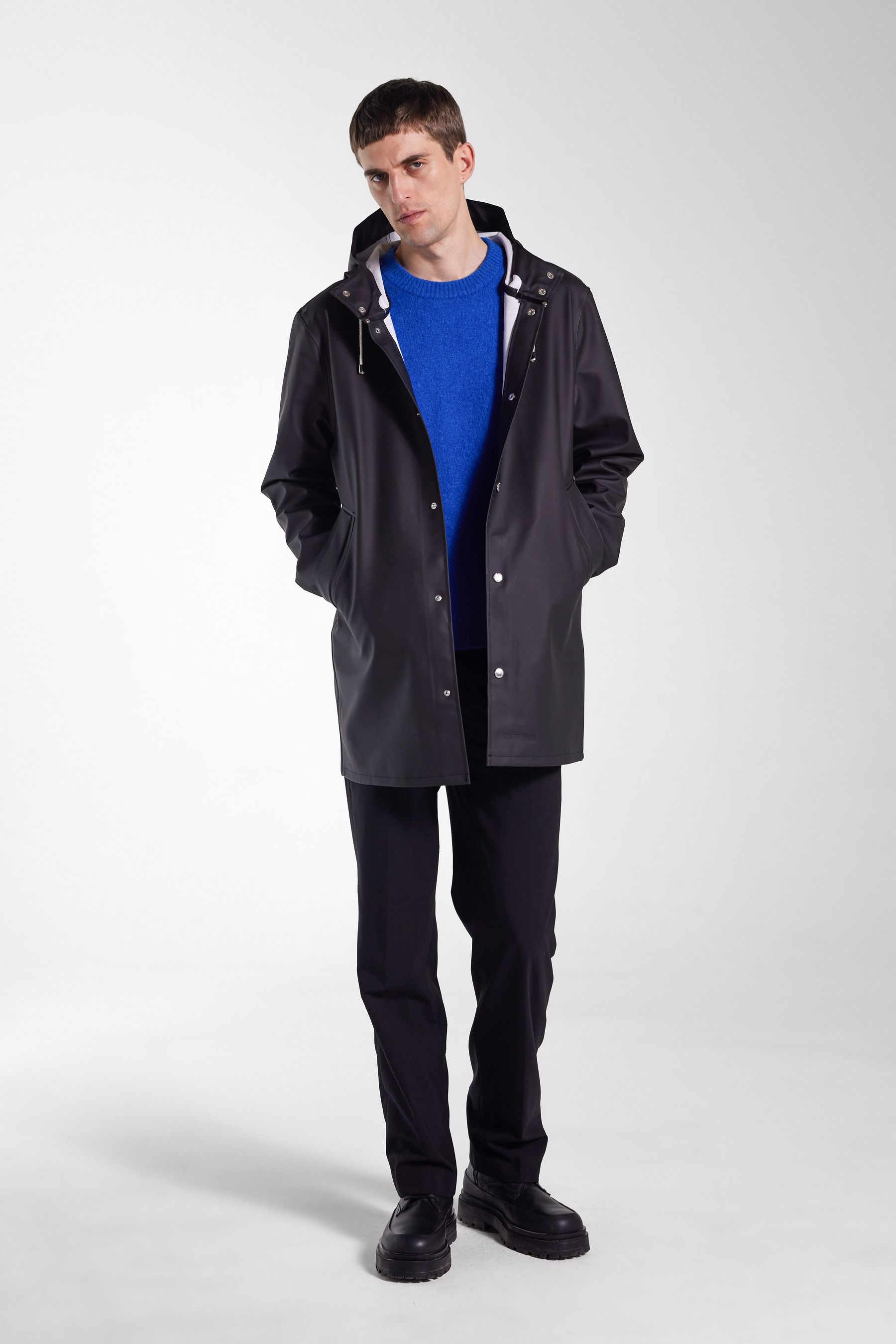 stutterheim stockholm raincoat black men jackets raincoats