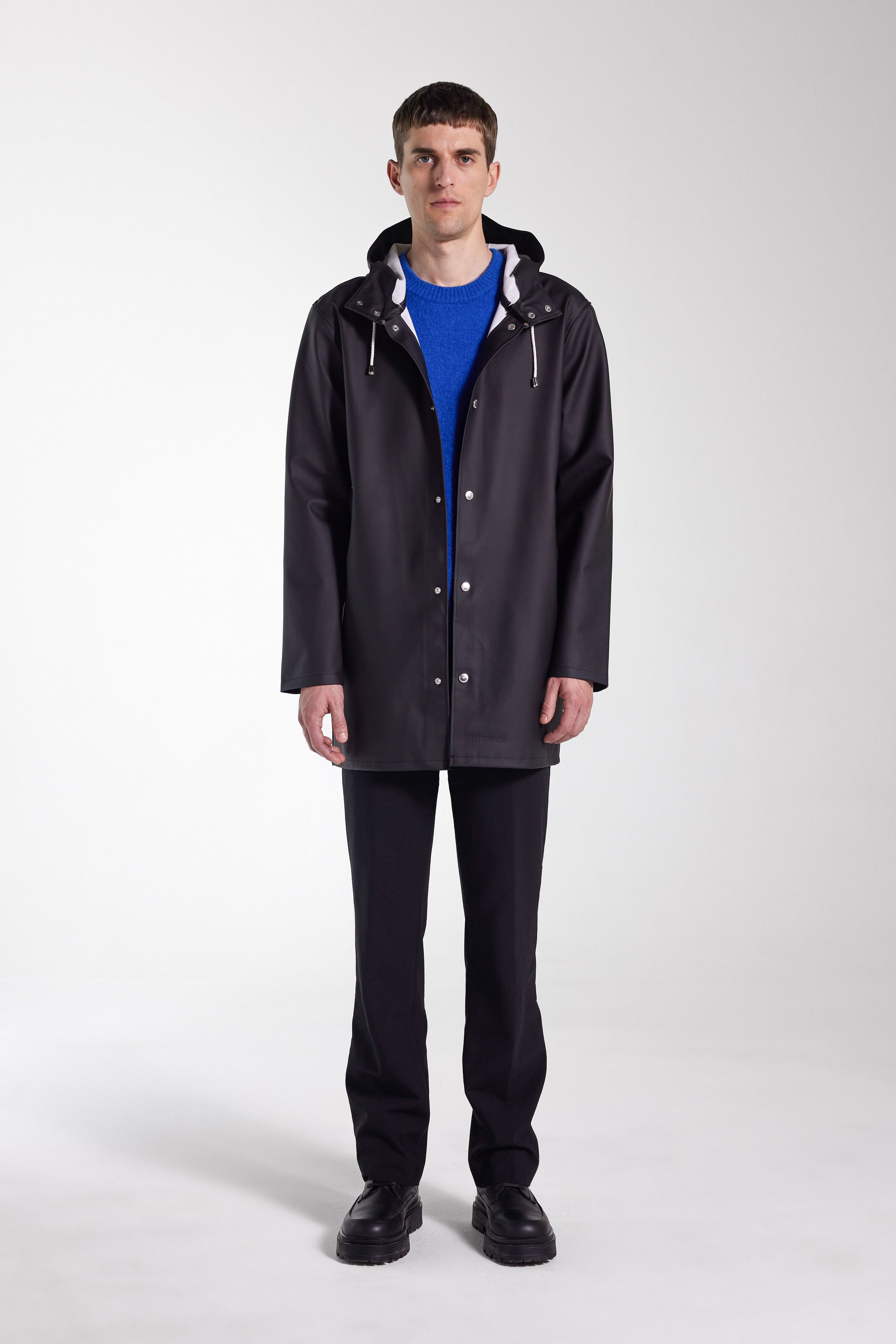 stutterheim stockholm raincoat black men jackets raincoats