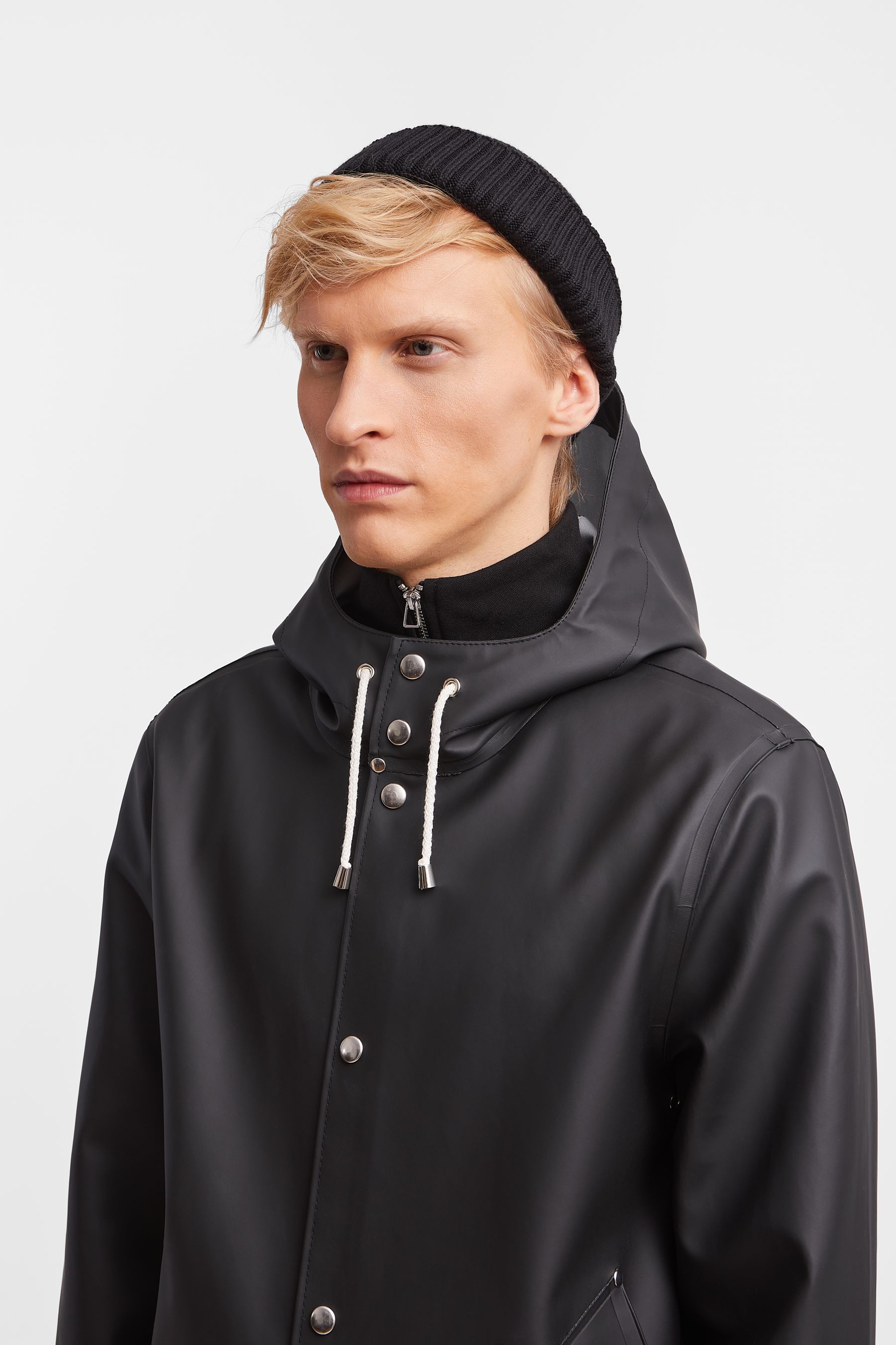 stutterheim stockholm raincoat black men jackets raincoats