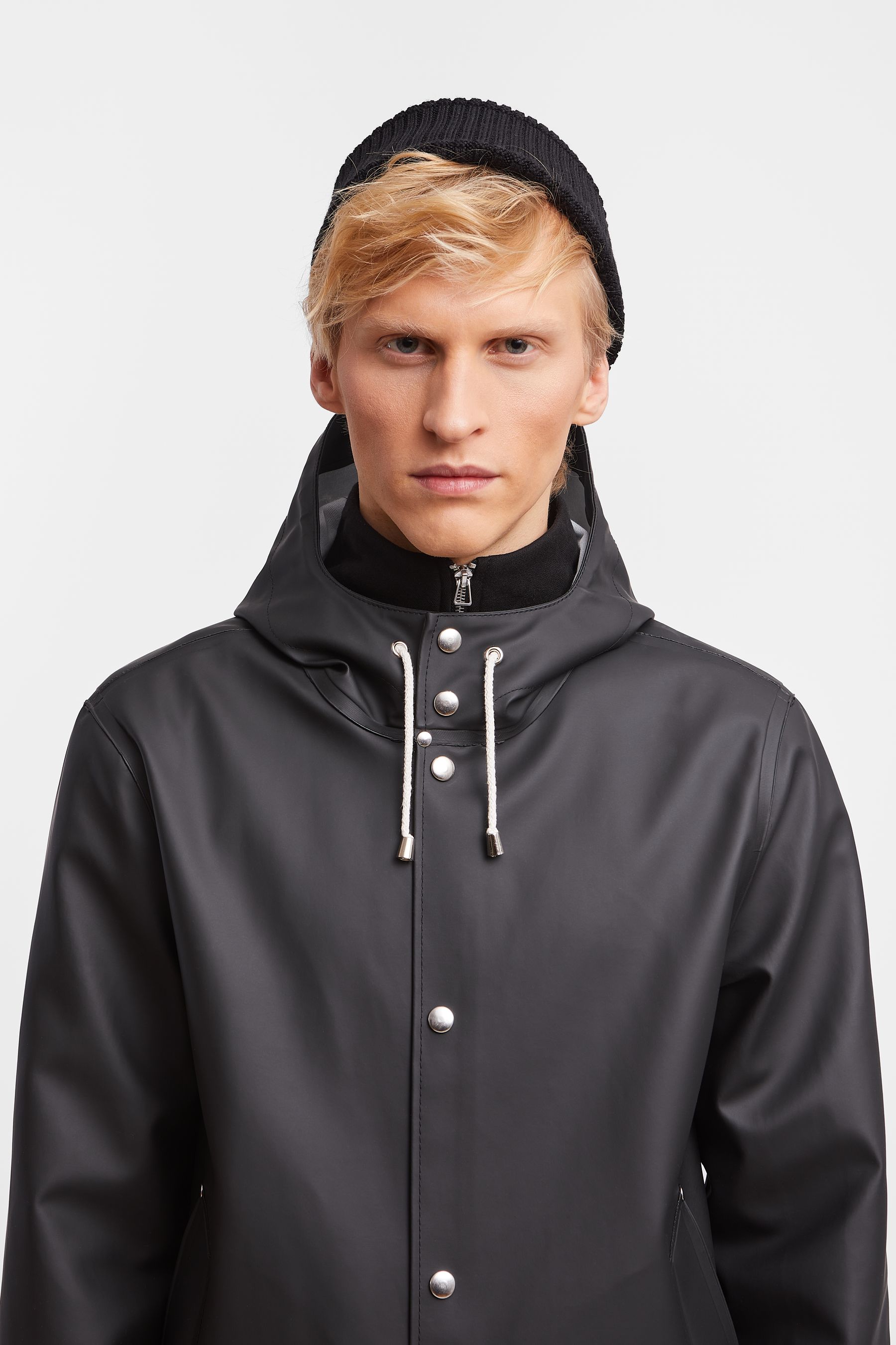 stutterheim stockholm raincoat black men jackets raincoats