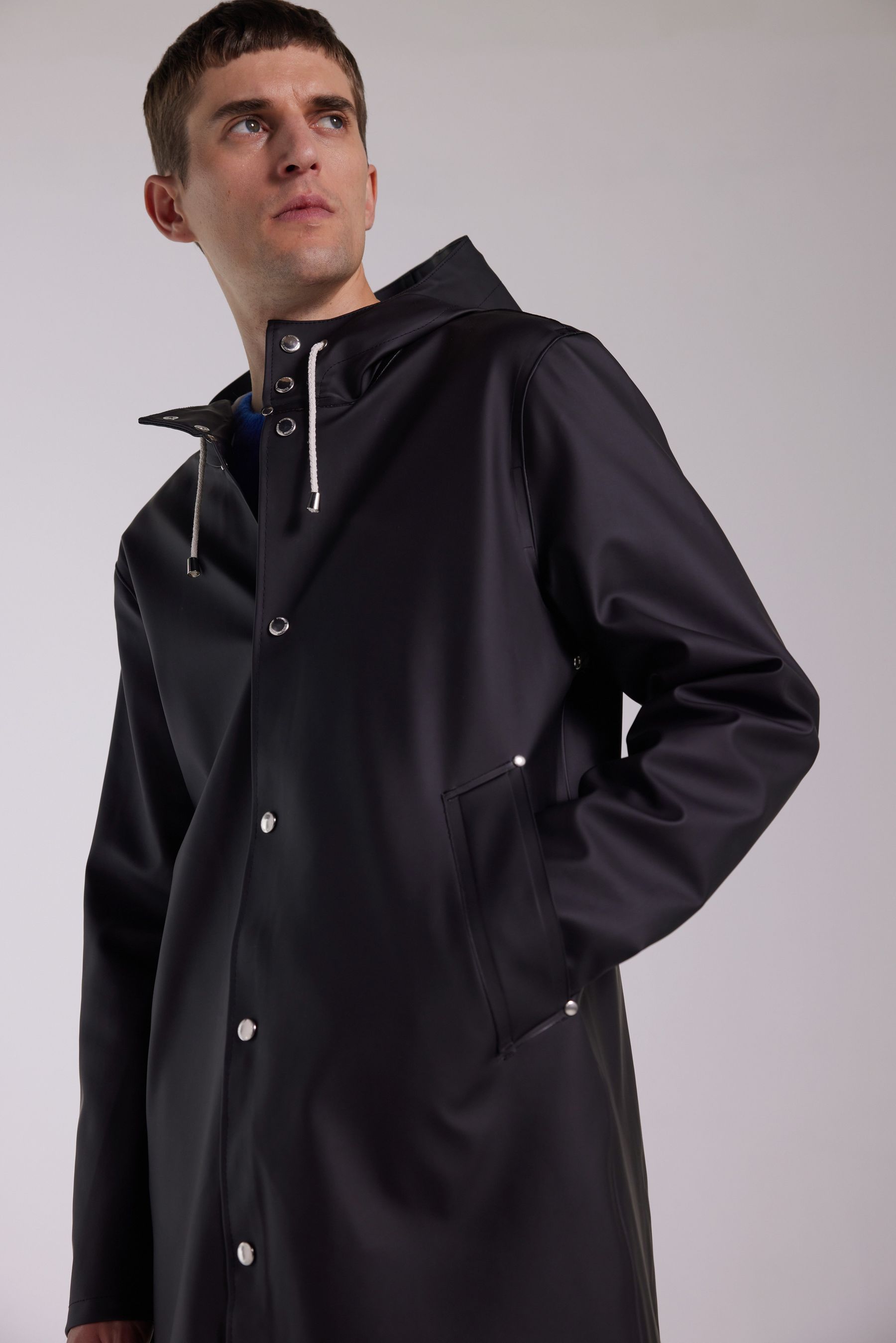 stutterheim stockholm raincoat black men jackets raincoats